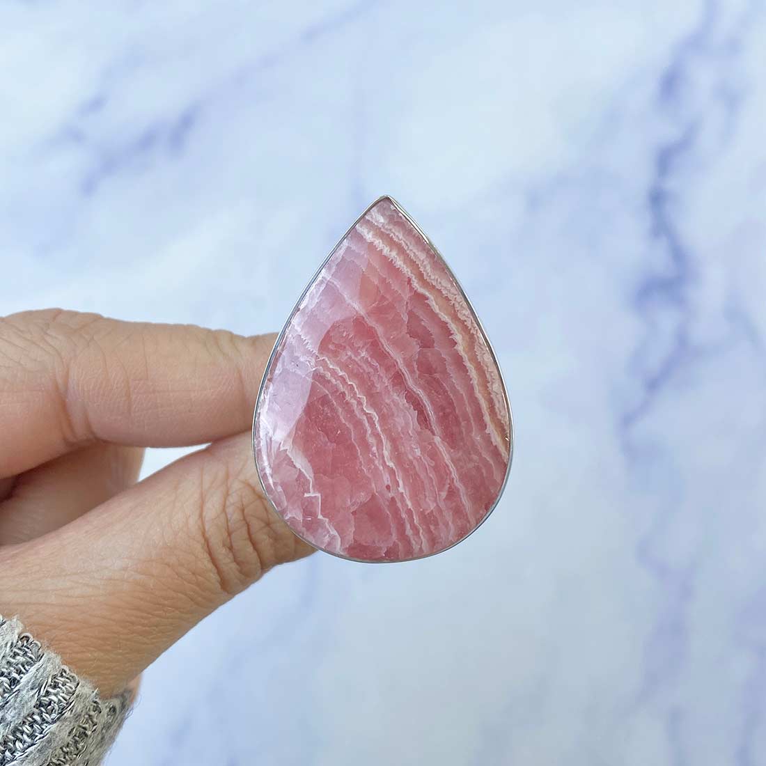 Rhodochrosite Adjustable Ring-(RDC-R-44.)