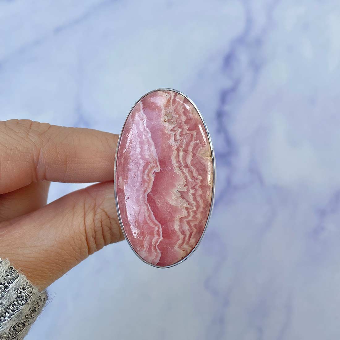 Rhodochrosite Adjustable Ring-(RDC-R-47.)