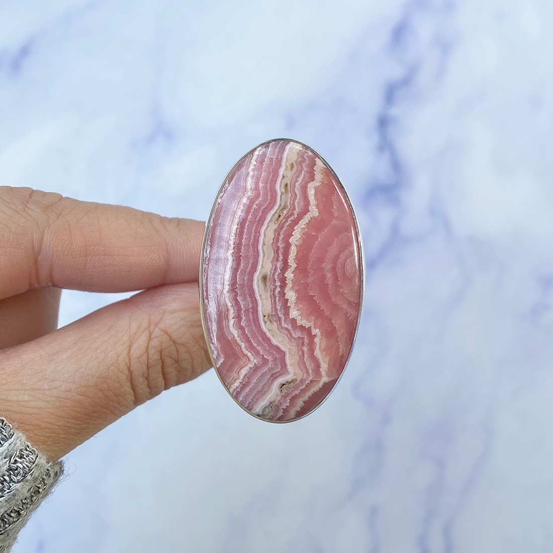 Rhodochrosite Adjustable Ring-(RDC-R-48.)