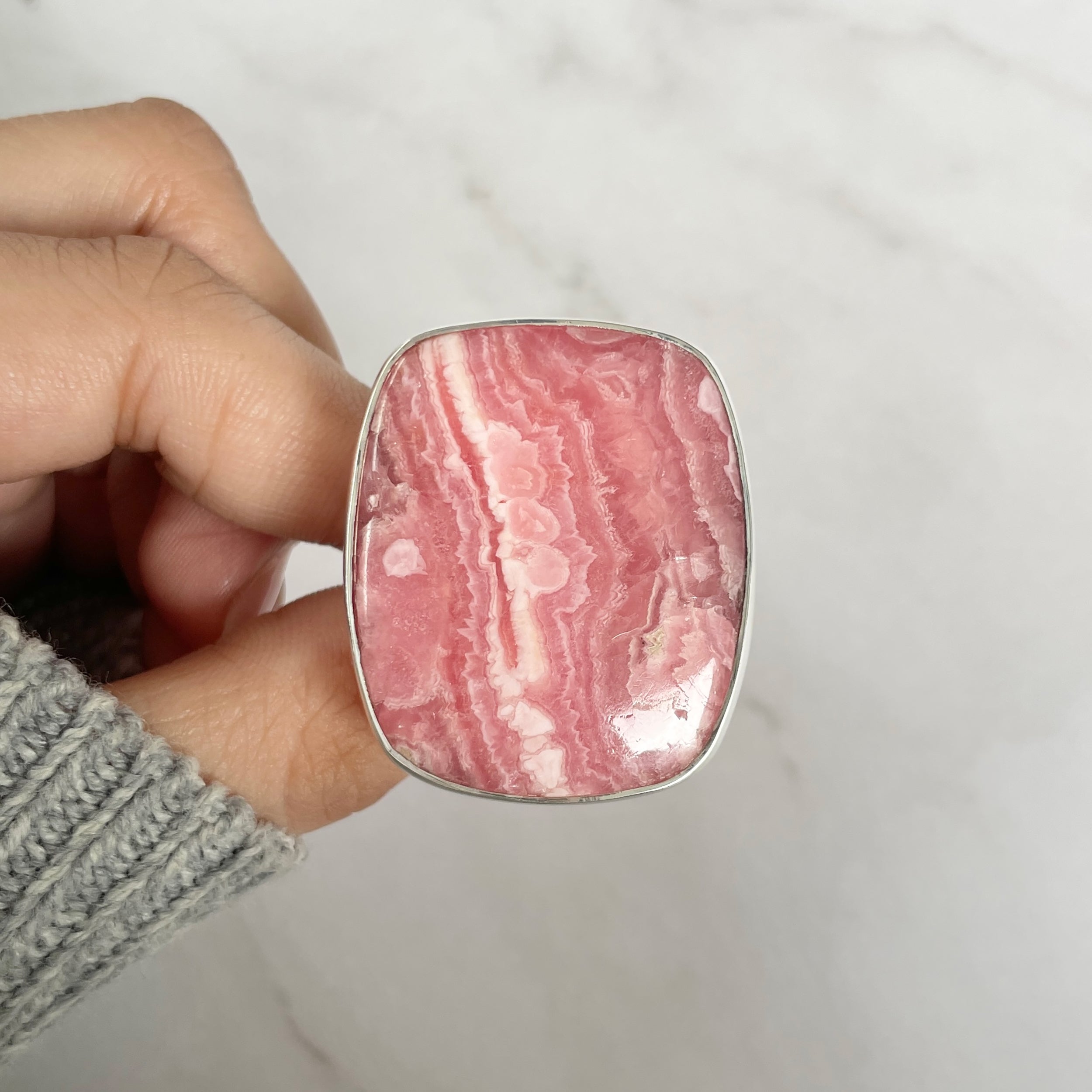 Rhodochrosite Ring-(RDC-R-69.)