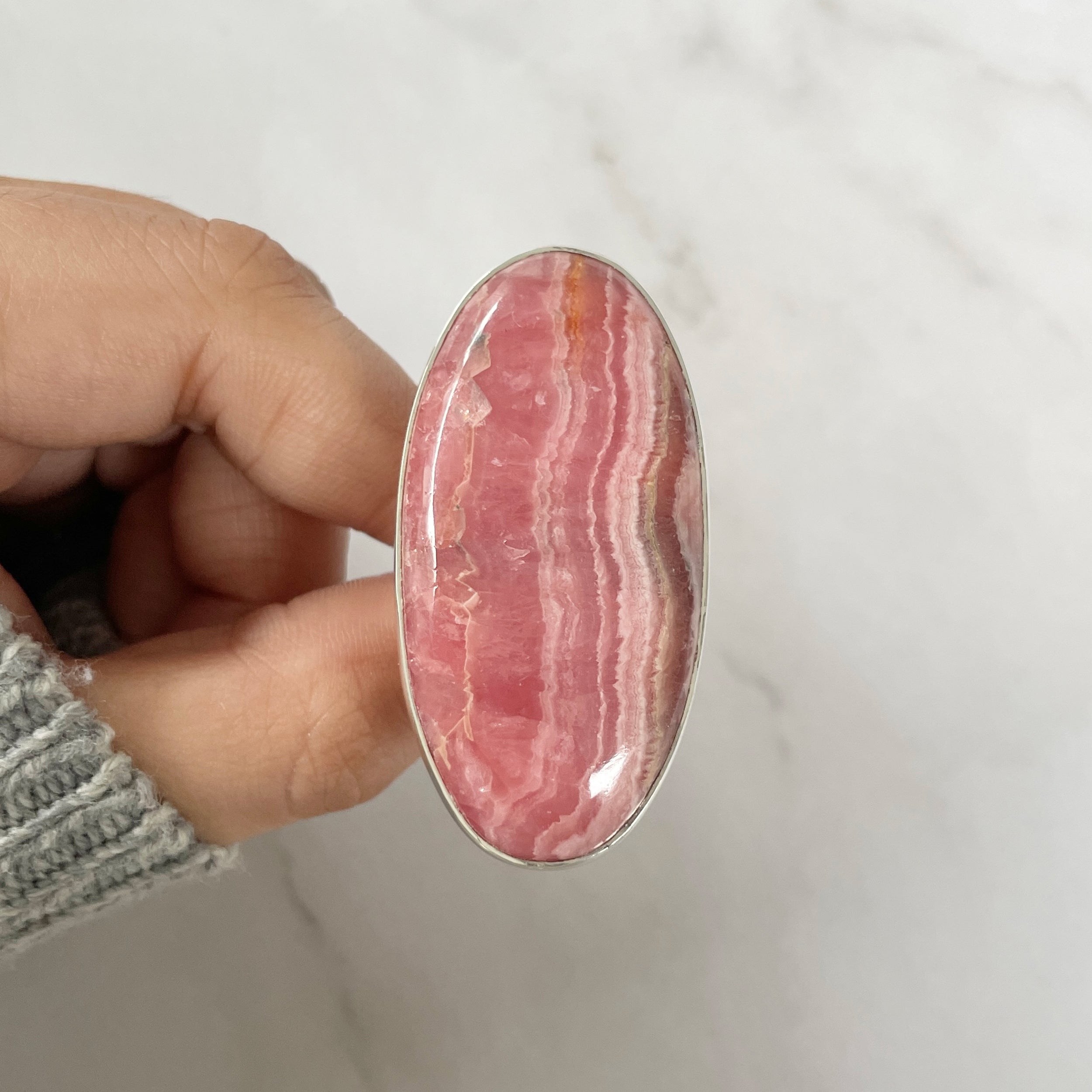 Rhodochrosite Ring-(RDC-R-75.)