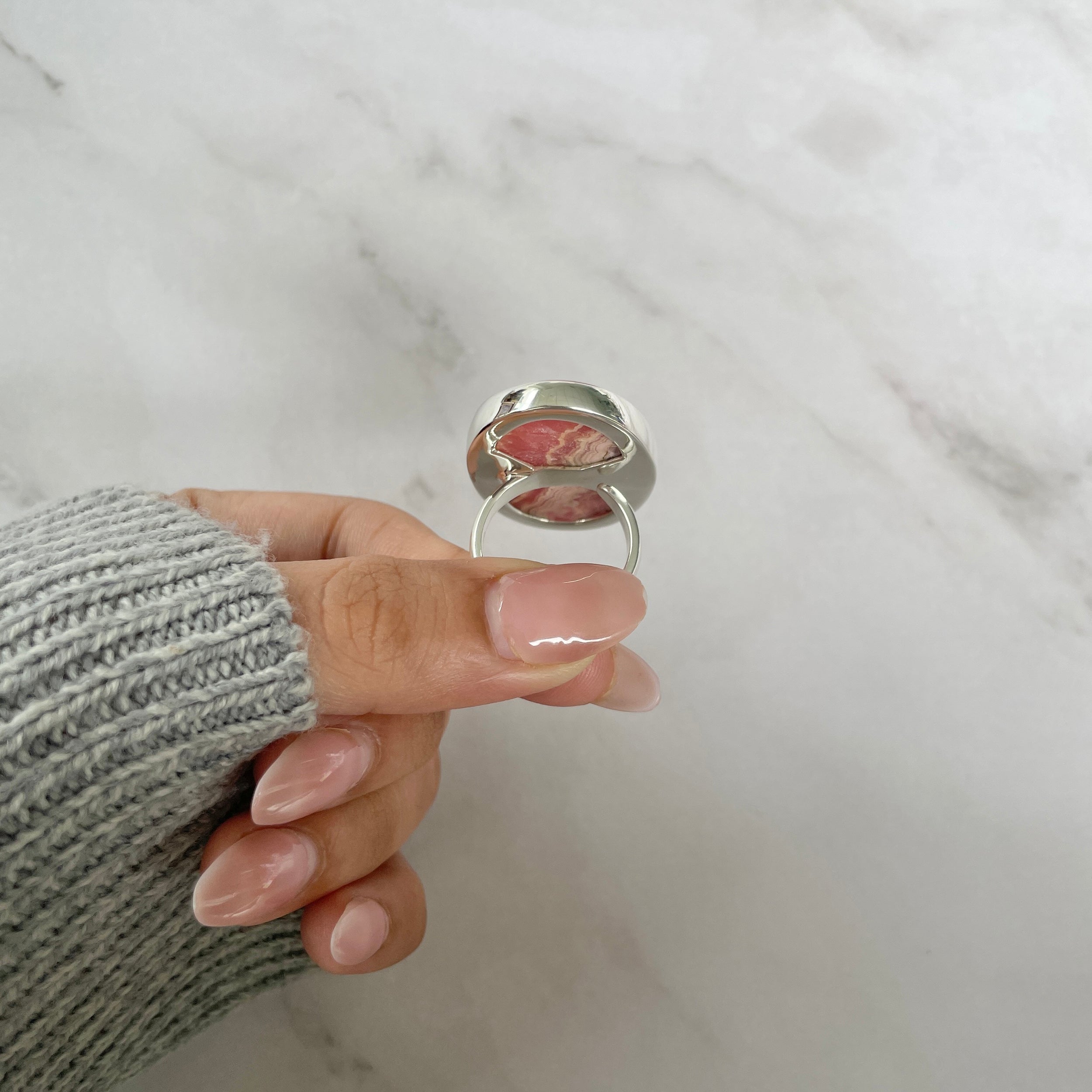 Rhodochrosite Ring-(RDC-R-80.)
