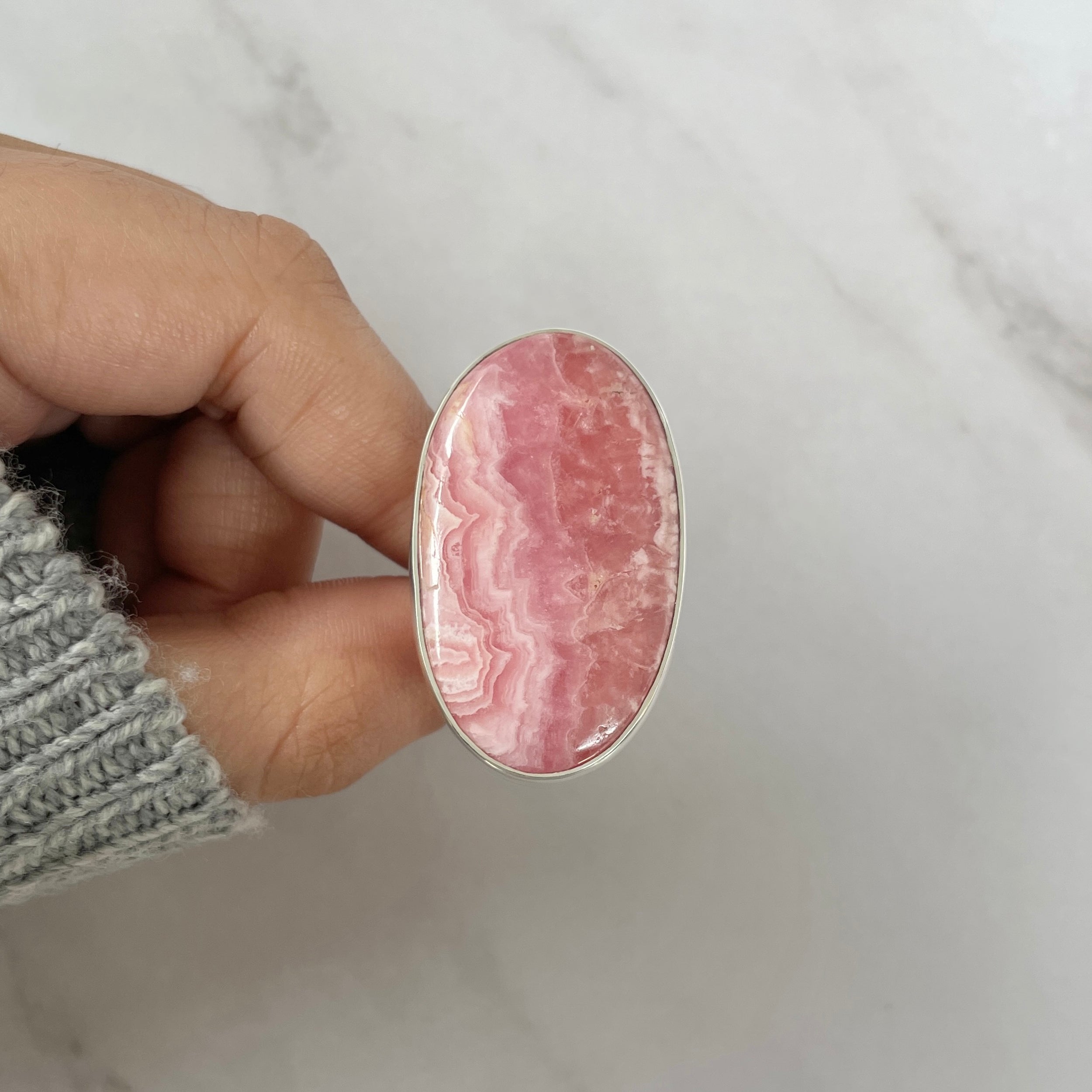 Rhodochrosite Ring-(RDC-R-81.)