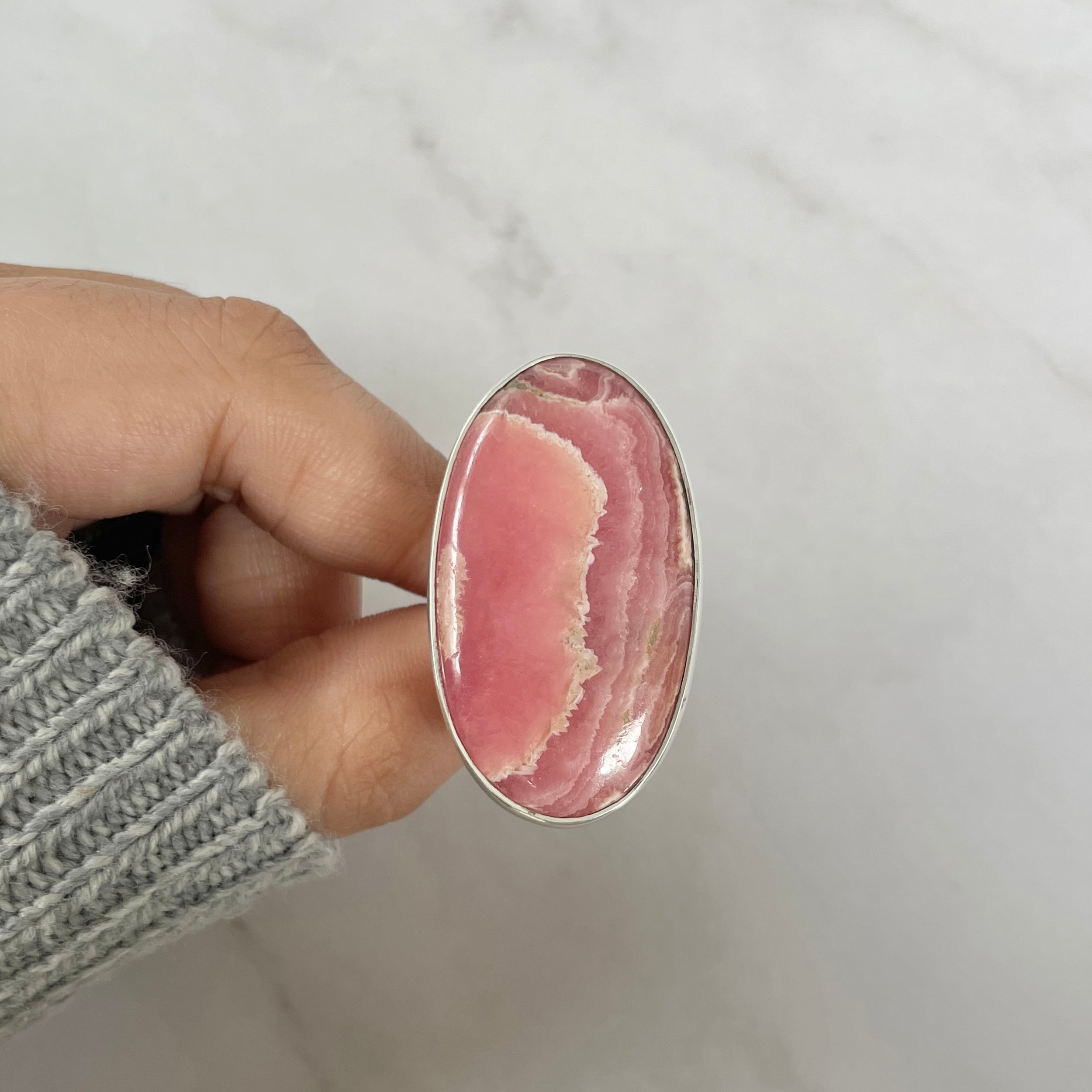 Rhodochrosite Ring-(RDC-R-82.)