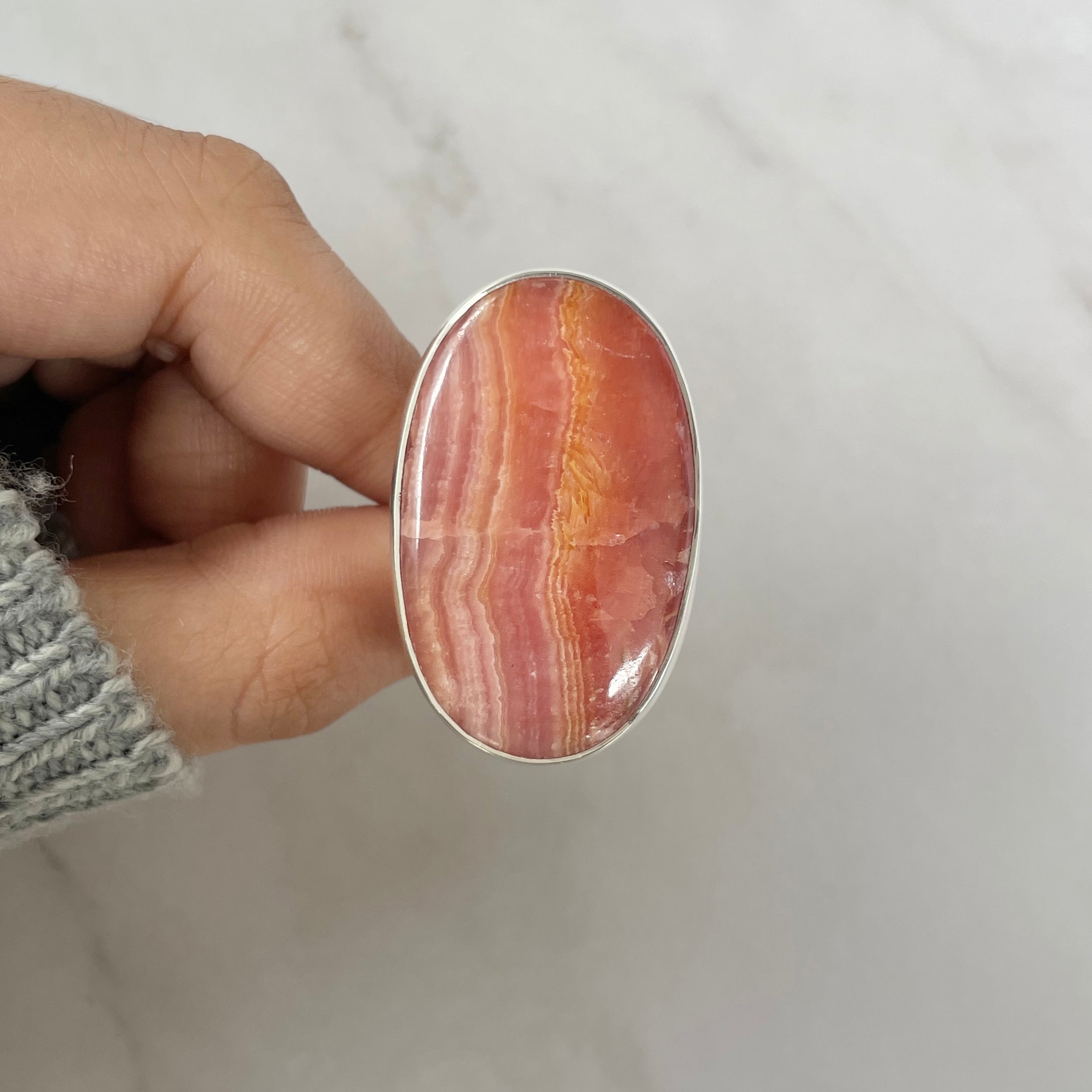Rhodochrosite Ring-(RDC-R-83.)