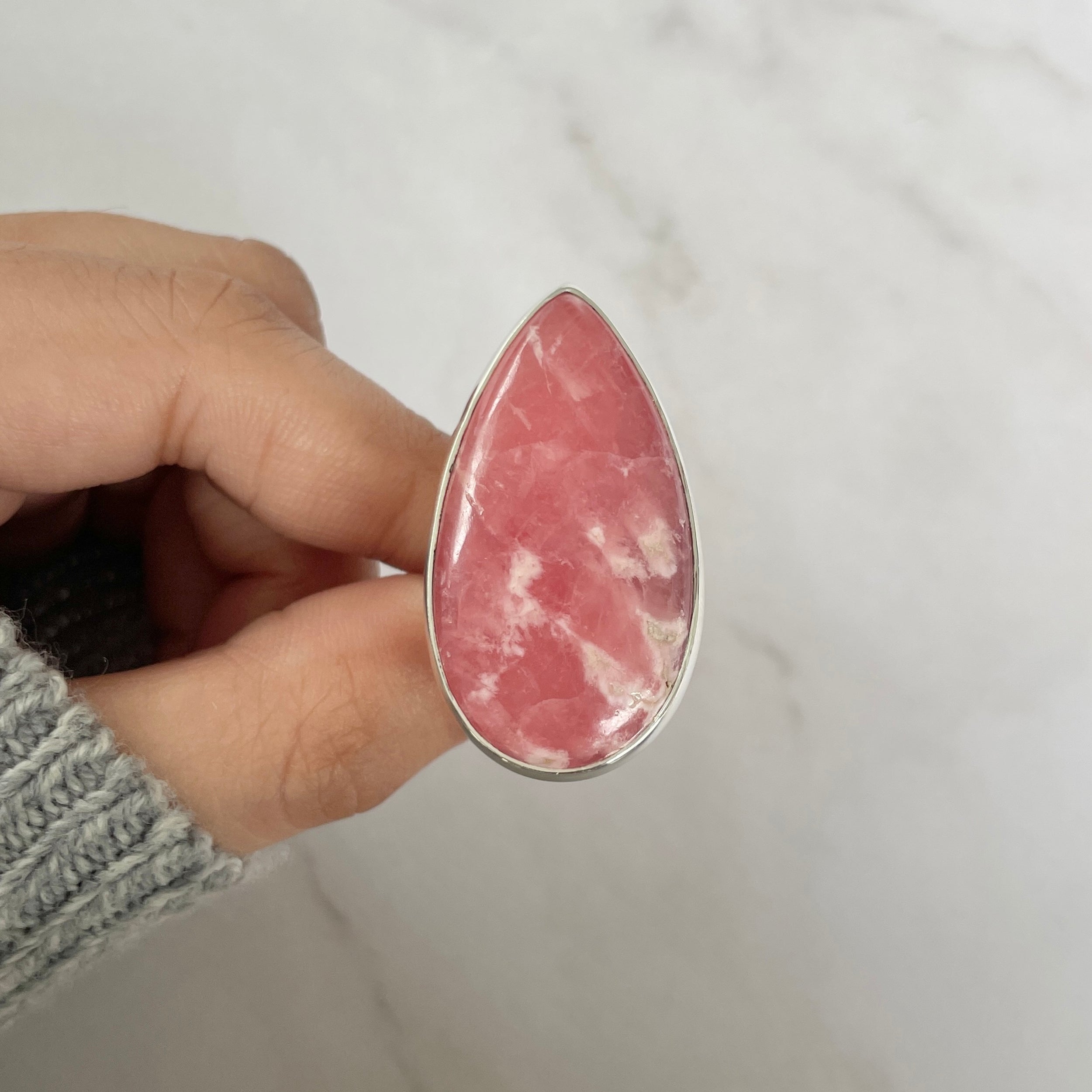Rhodochrosite Adjustable Ring-(RDC-R-88.)