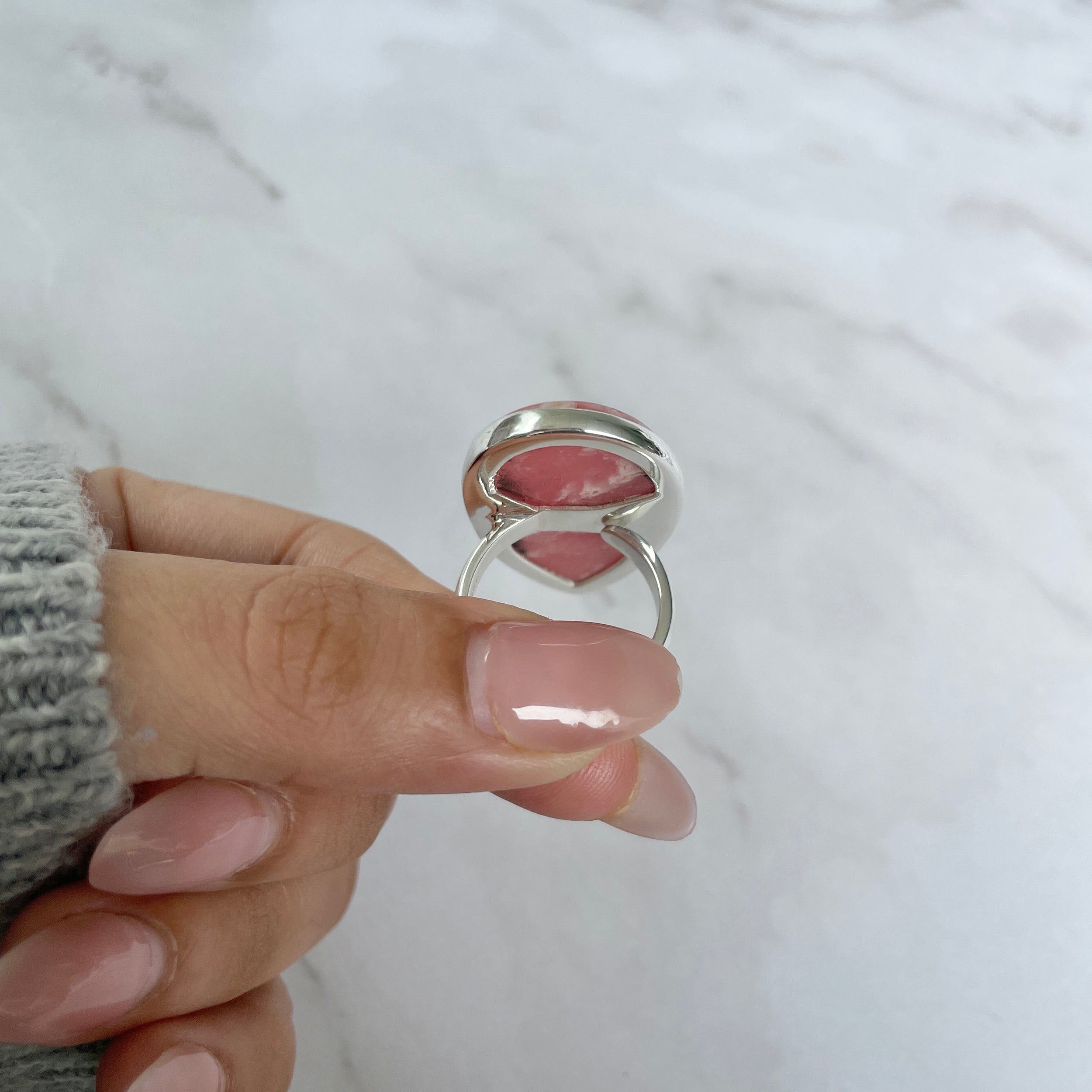 Rhodochrosite Adjustable Ring-(RDC-R-88.)