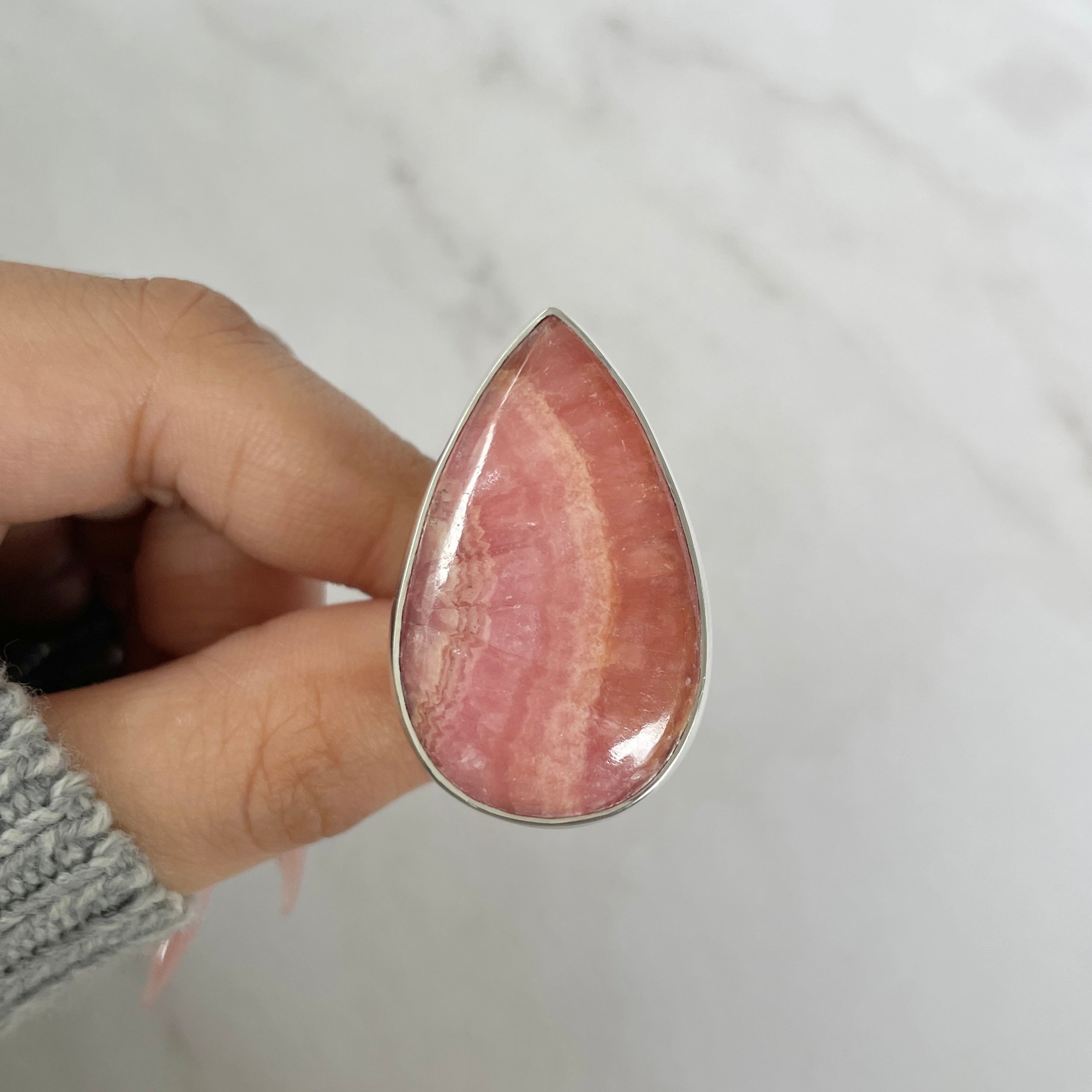 Rhodochrosite Adjustable Ring-(RDC-R-92.)