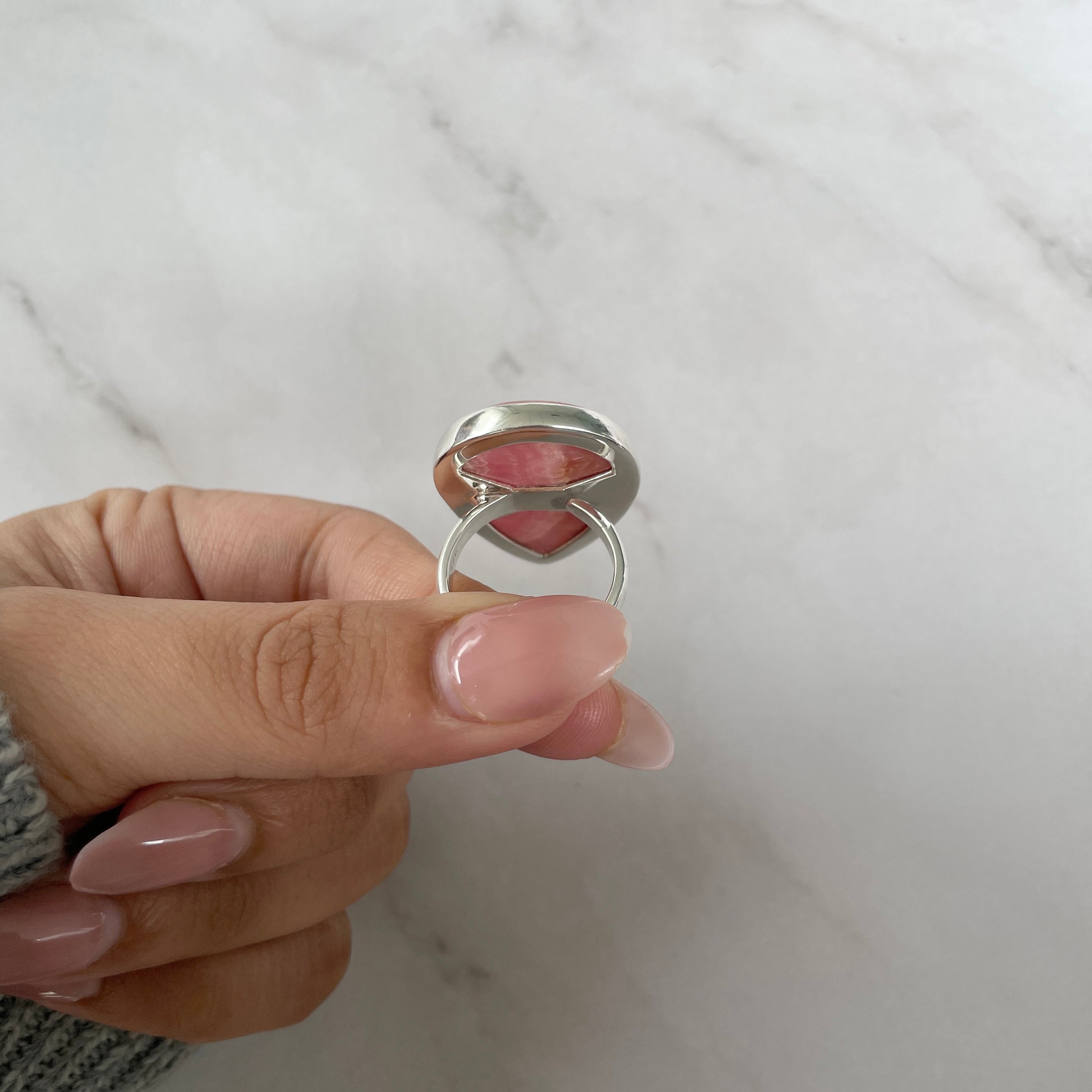 Rhodochrosite Adjustable Ring-(RDC-R-92.)