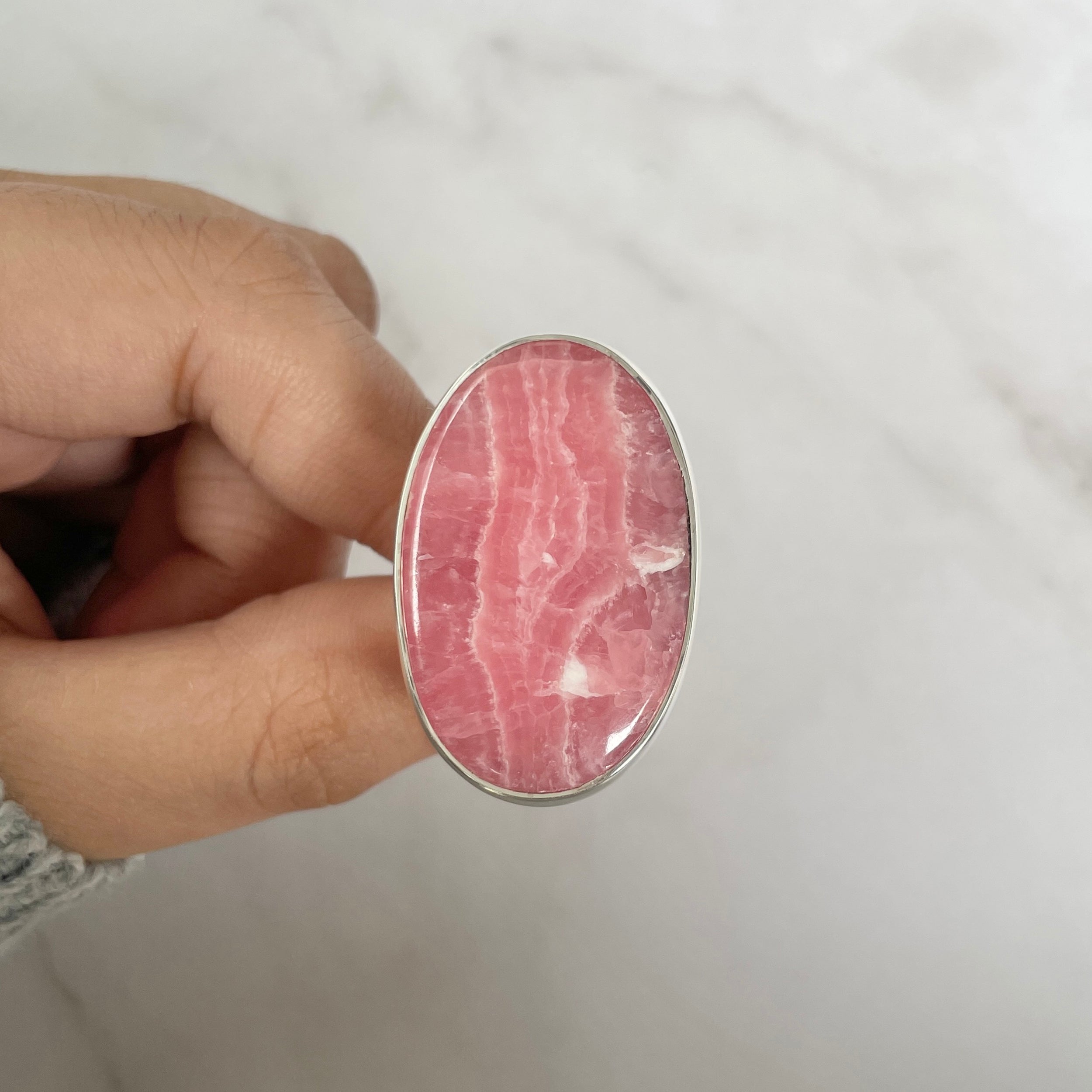 Rhodochrosite Ring-(RDC-R-96.)