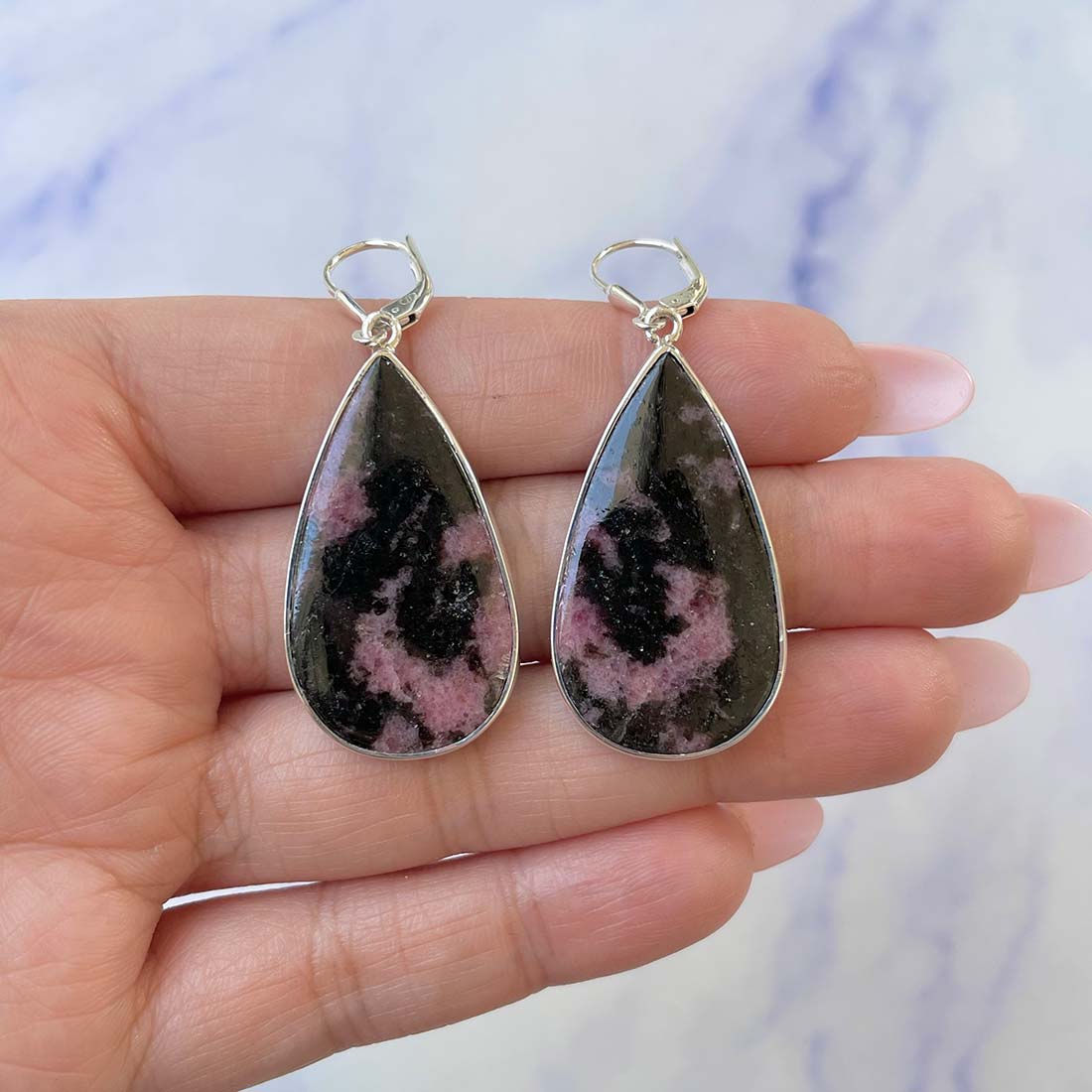 Rhodonite Earring-(RDN-E-1.)