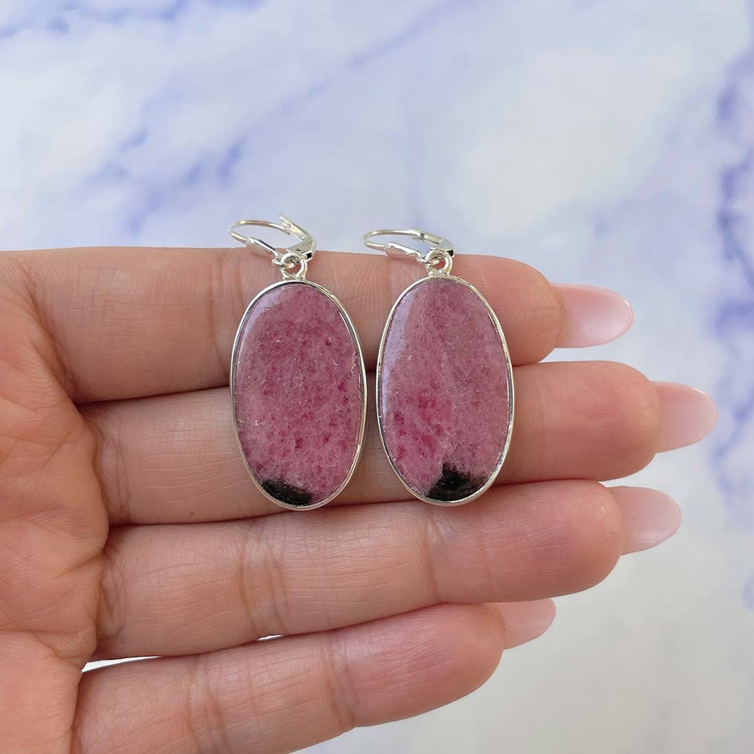Rhodonite Earring-(RDN-E-17.)