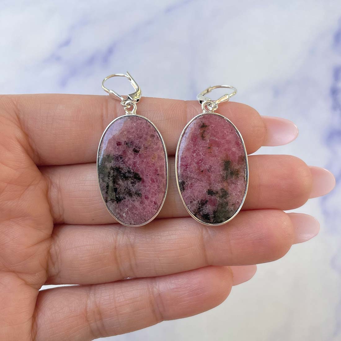 Rhodonite Earring-(RDN-E-18.)