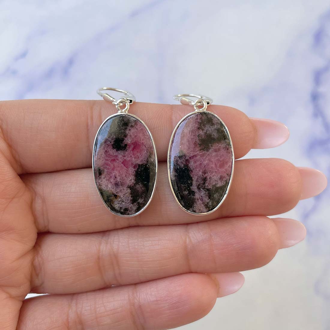 Rhodonite Earring-(RDN-E-20.)