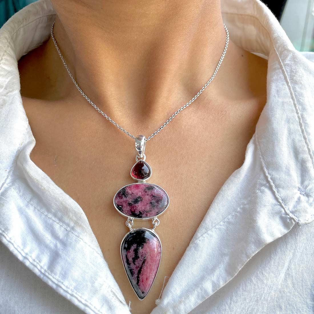 Rhodonite Pendant-(RDN-P-32.)