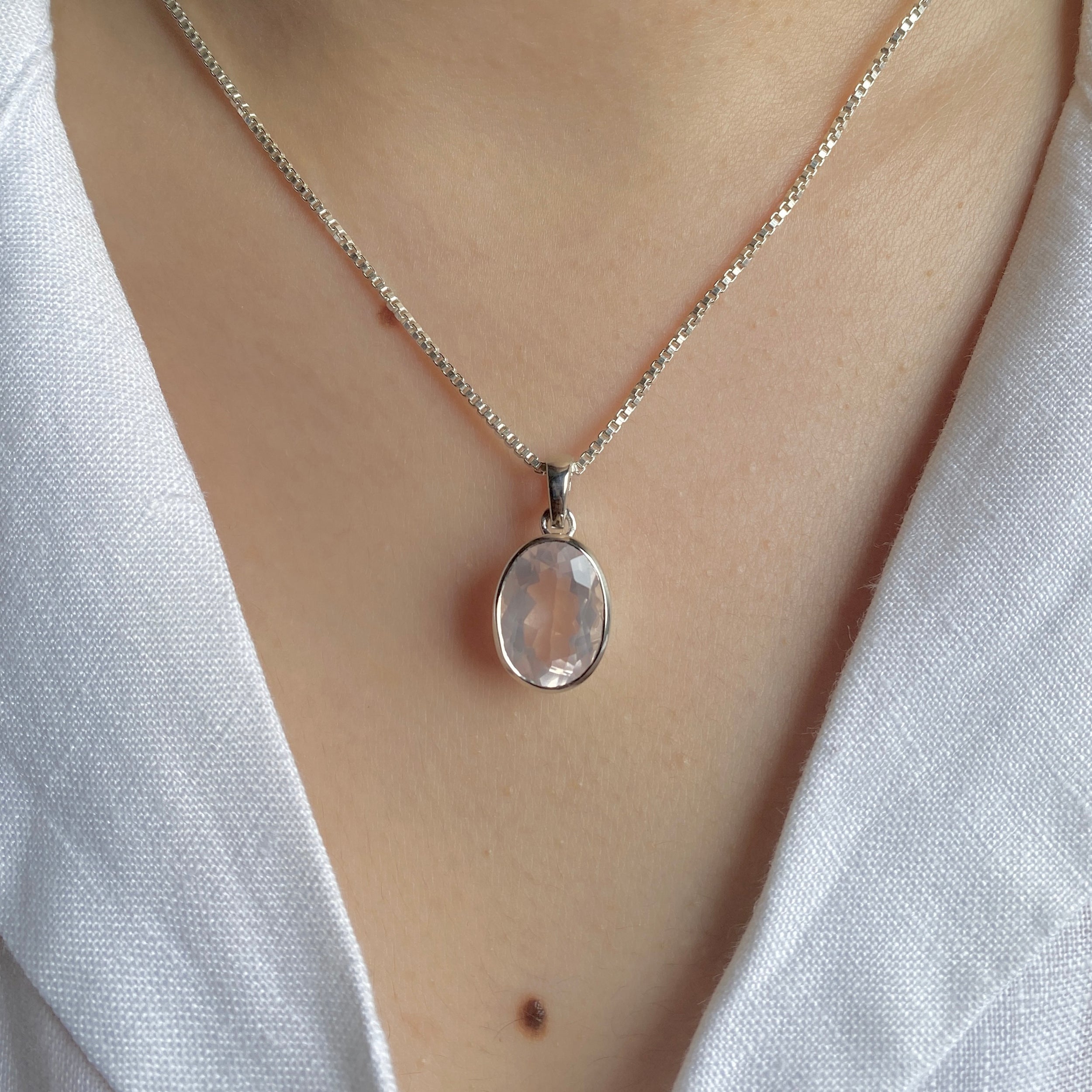 Rose Quartz Pendant-(RSQ-SP-471.)