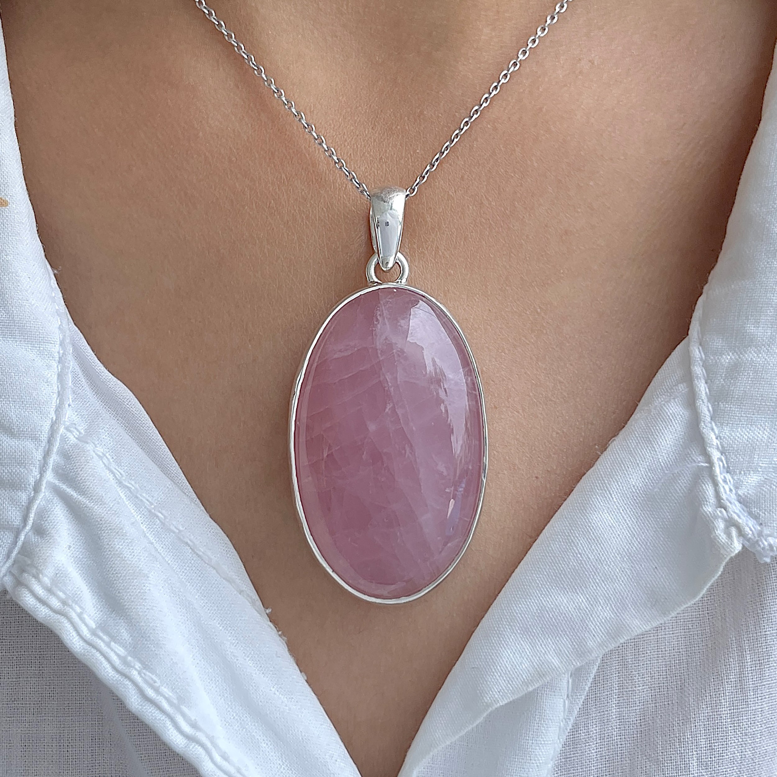 Rose Quartz Pendant-(RSQ-P-100.)