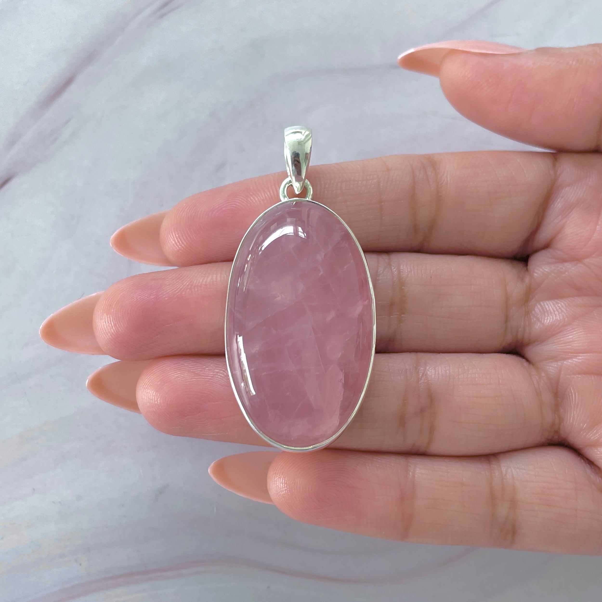 Rose Quartz Pendant-(RSQ-P-102.)