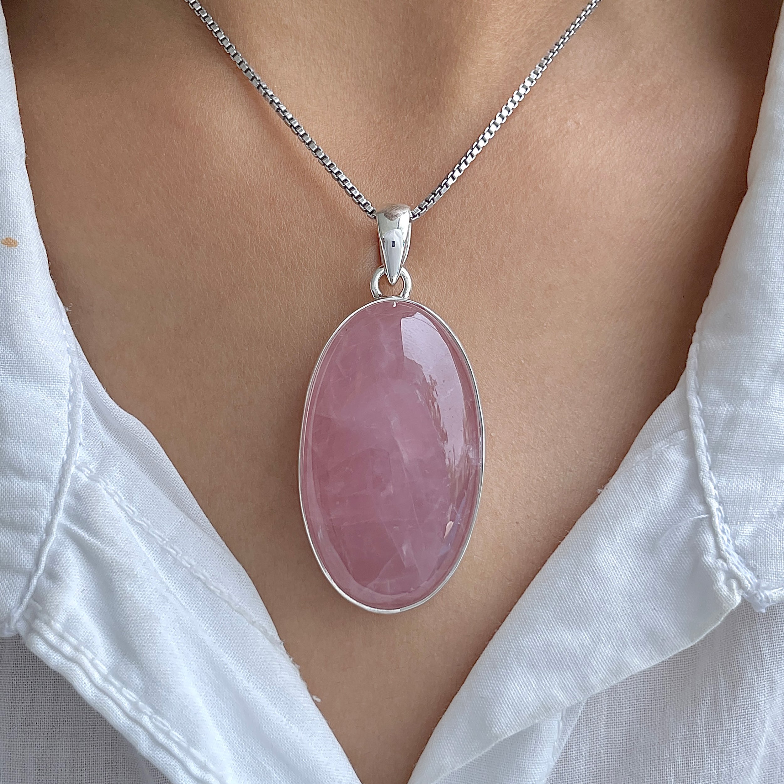 Rose Quartz Pendant-(RSQ-P-102.)