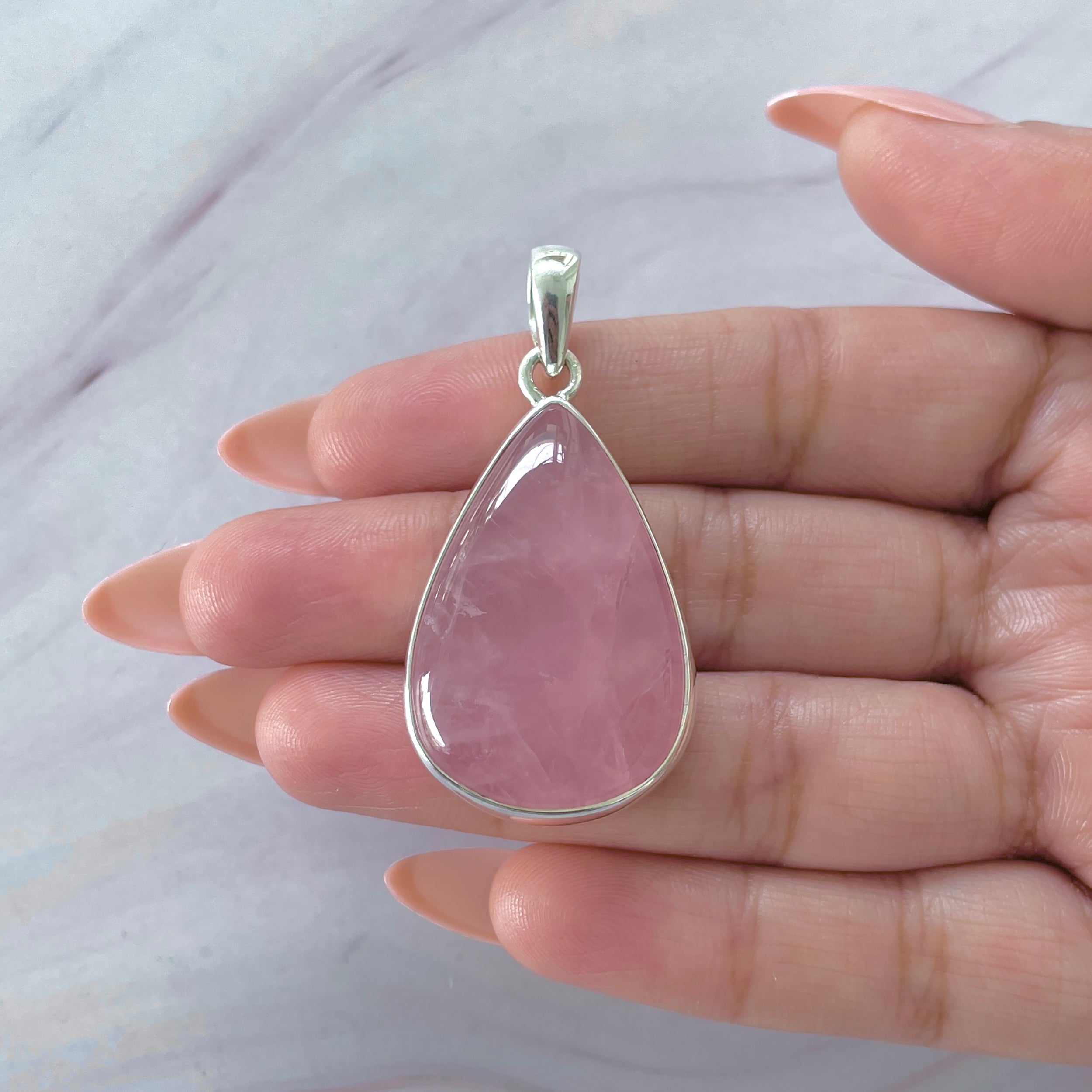 Rose Quartz Pendant-(RSQ-P-103.)
