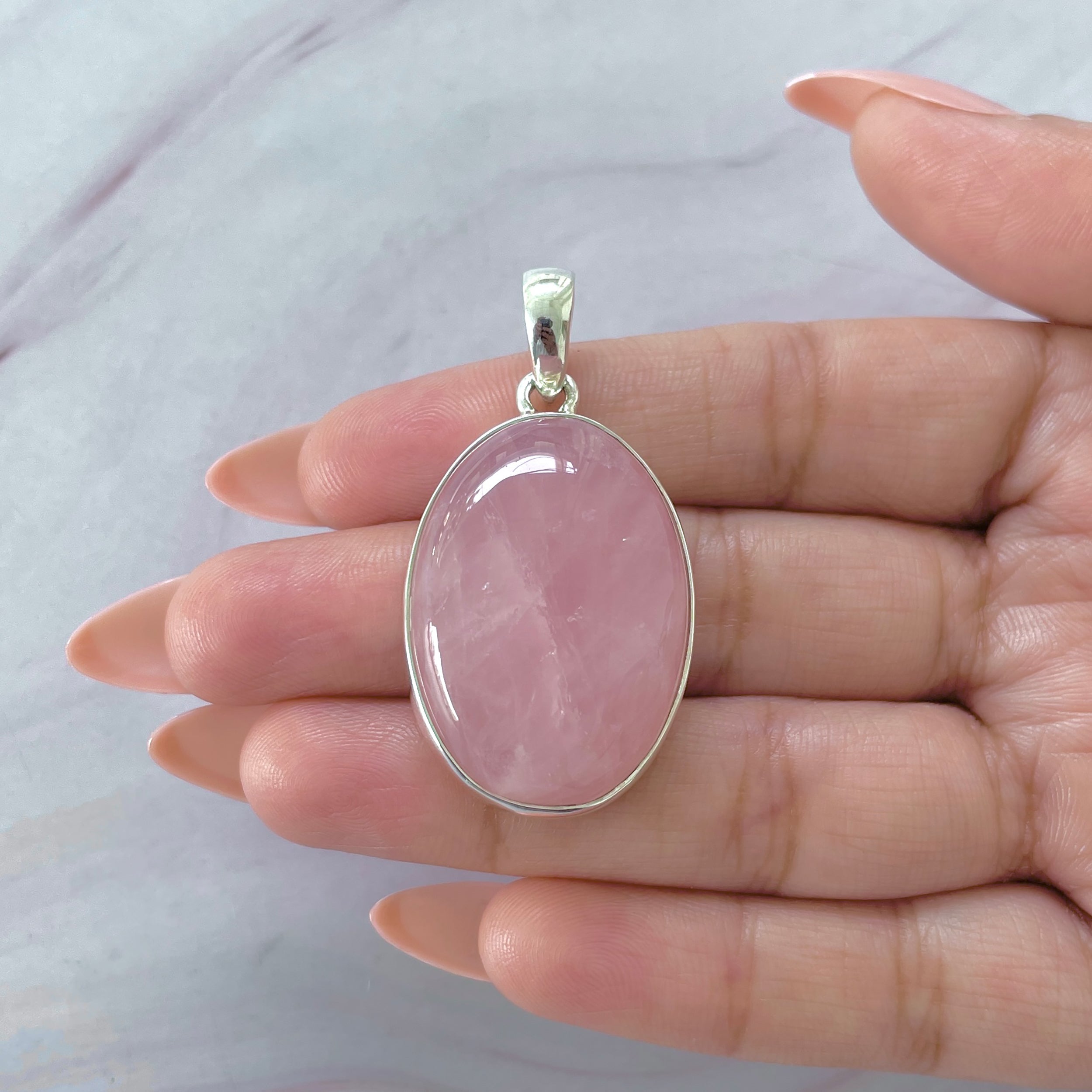 Rose Quartz Pendant-(RSQ-P-105.)