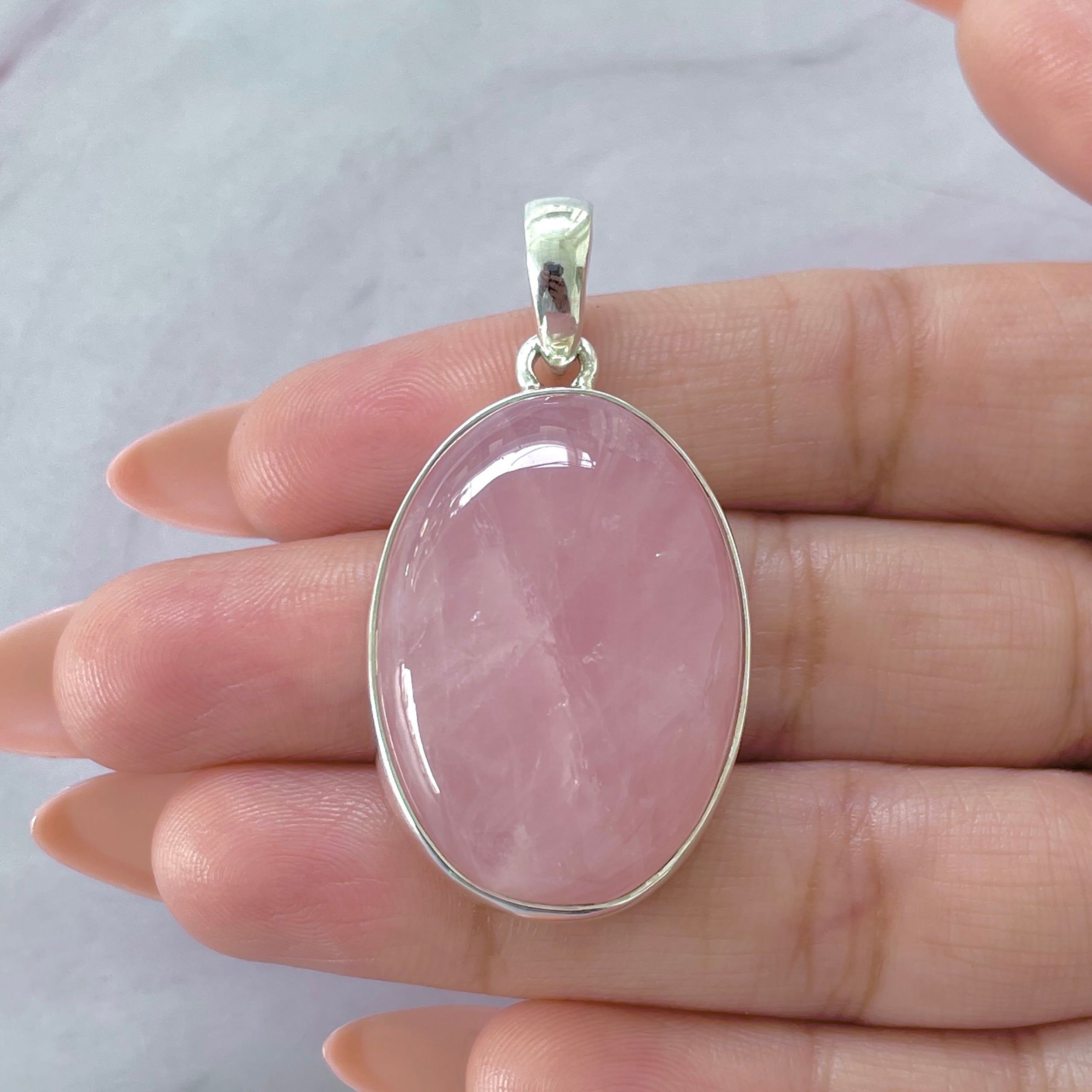 Rose Quartz Pendant-(RSQ-P-105.)