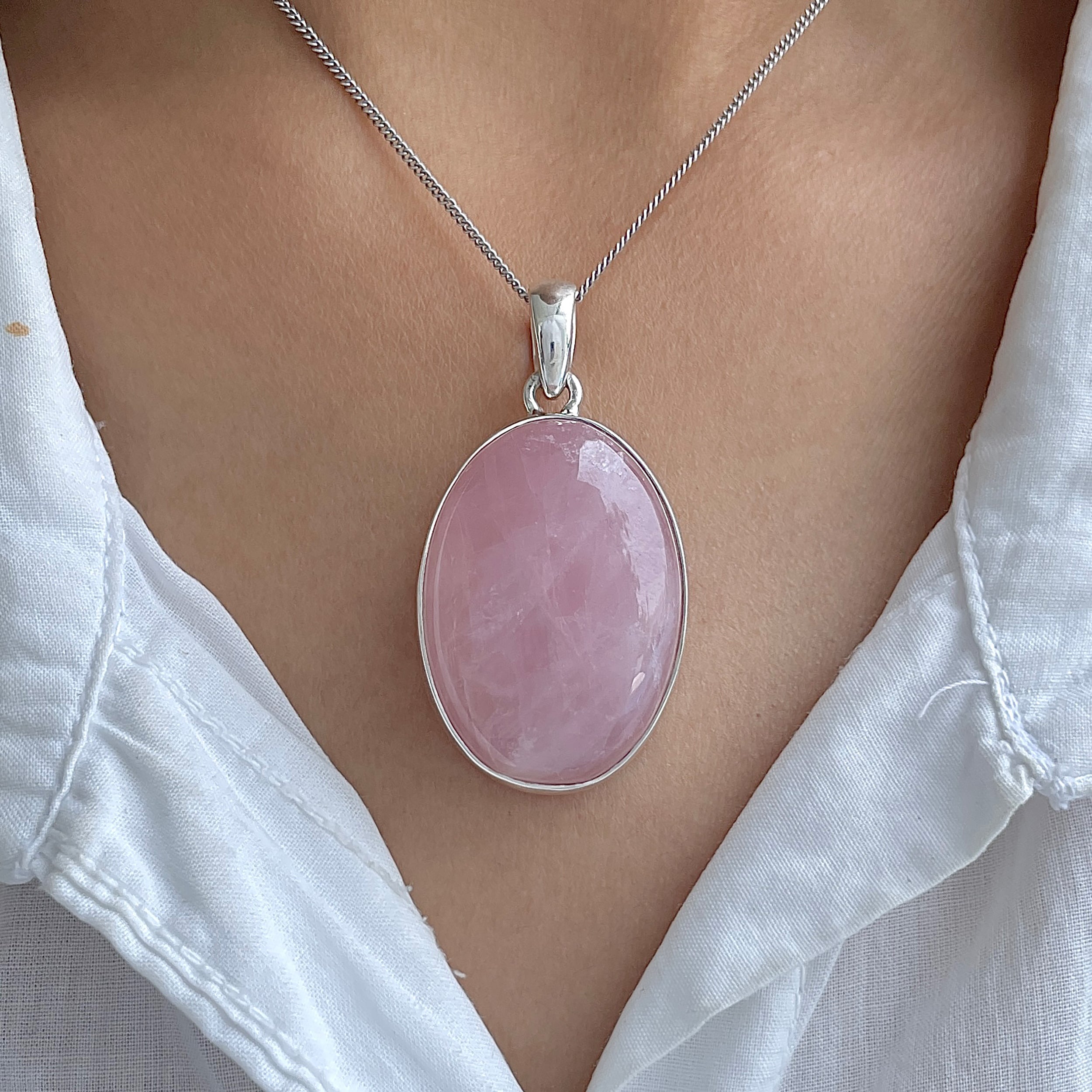 Rose Quartz Pendant-(RSQ-P-105.)