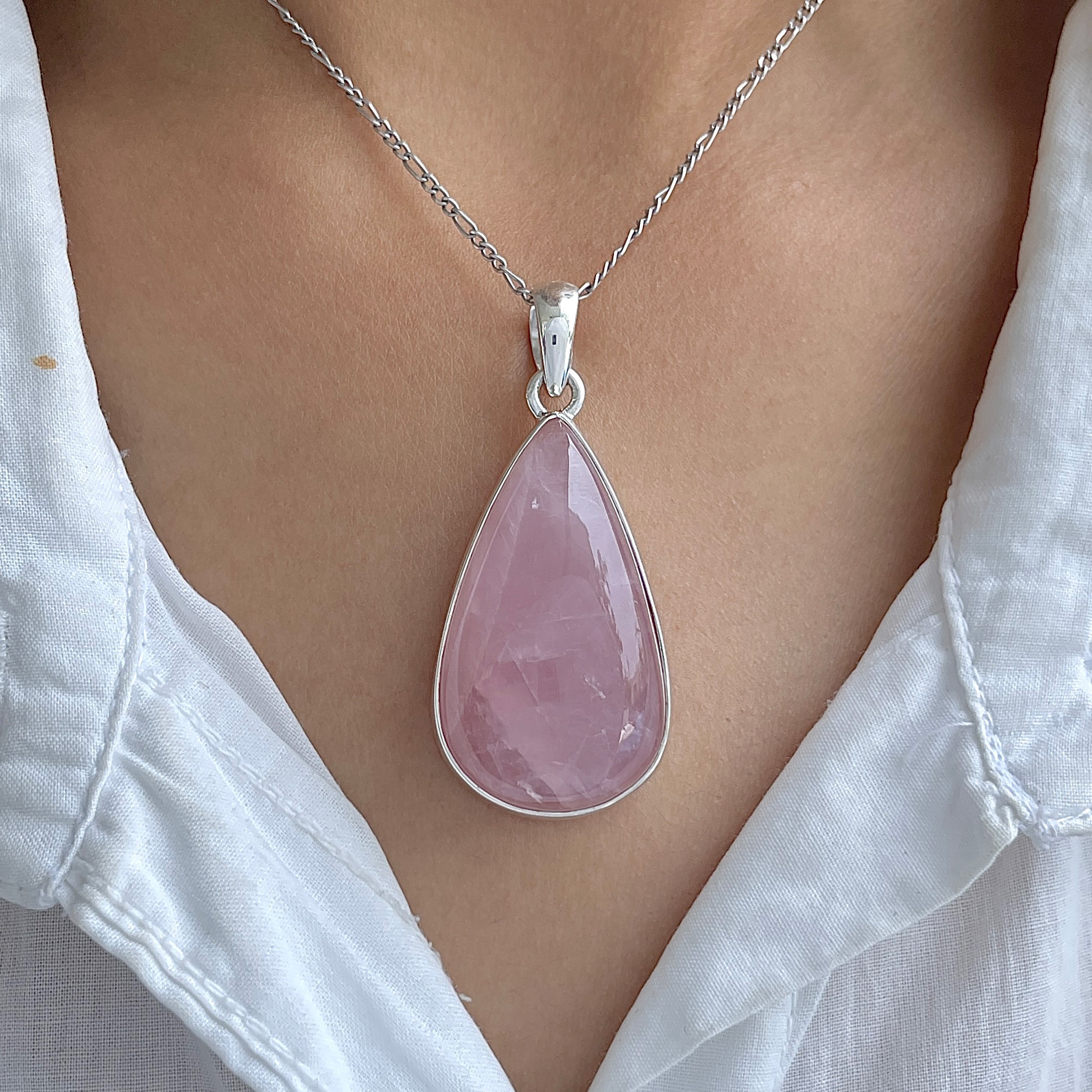 Rose Quartz Pendant-(RSQ-P-106.)