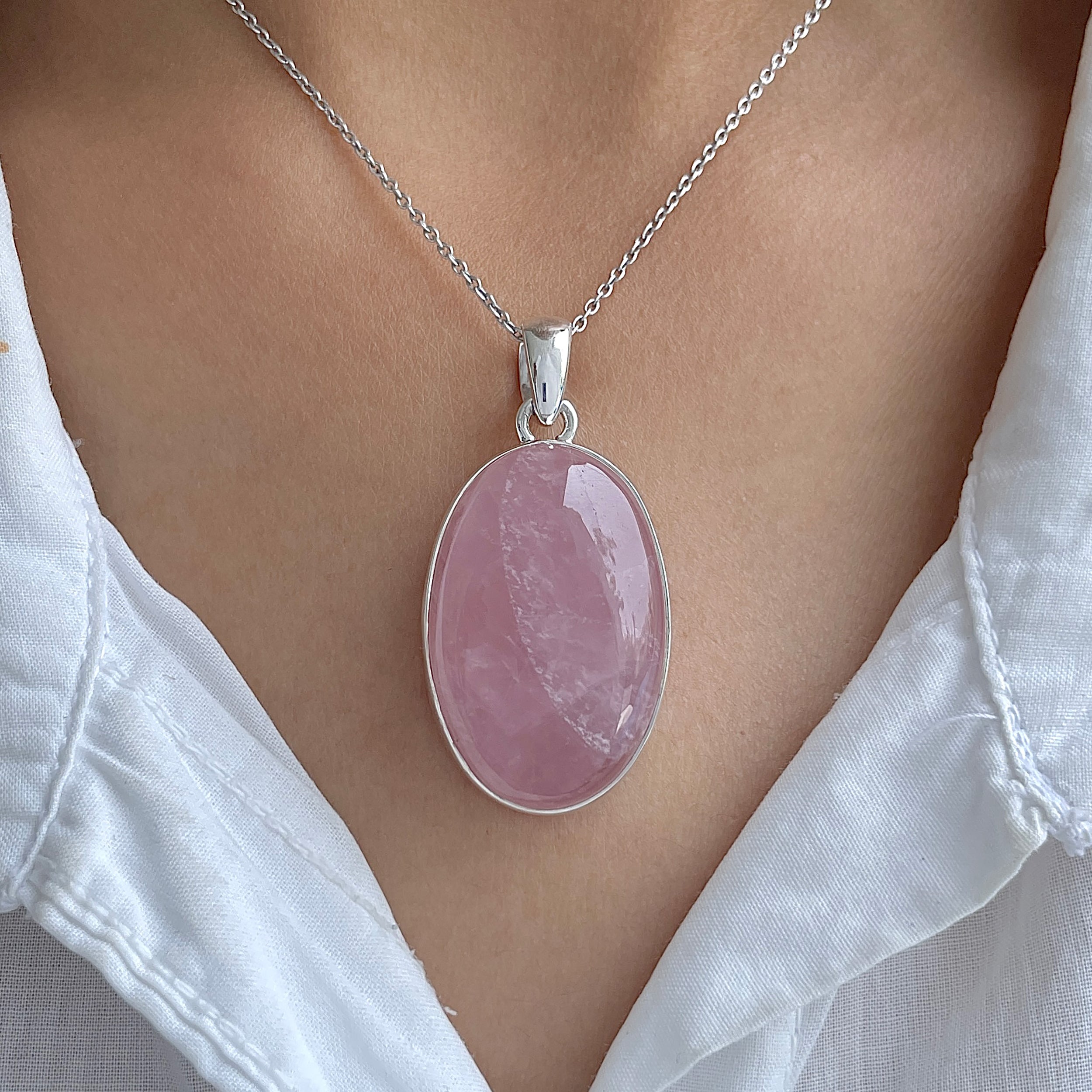 Rose Quartz Pendant-(RSQ-P-107.)