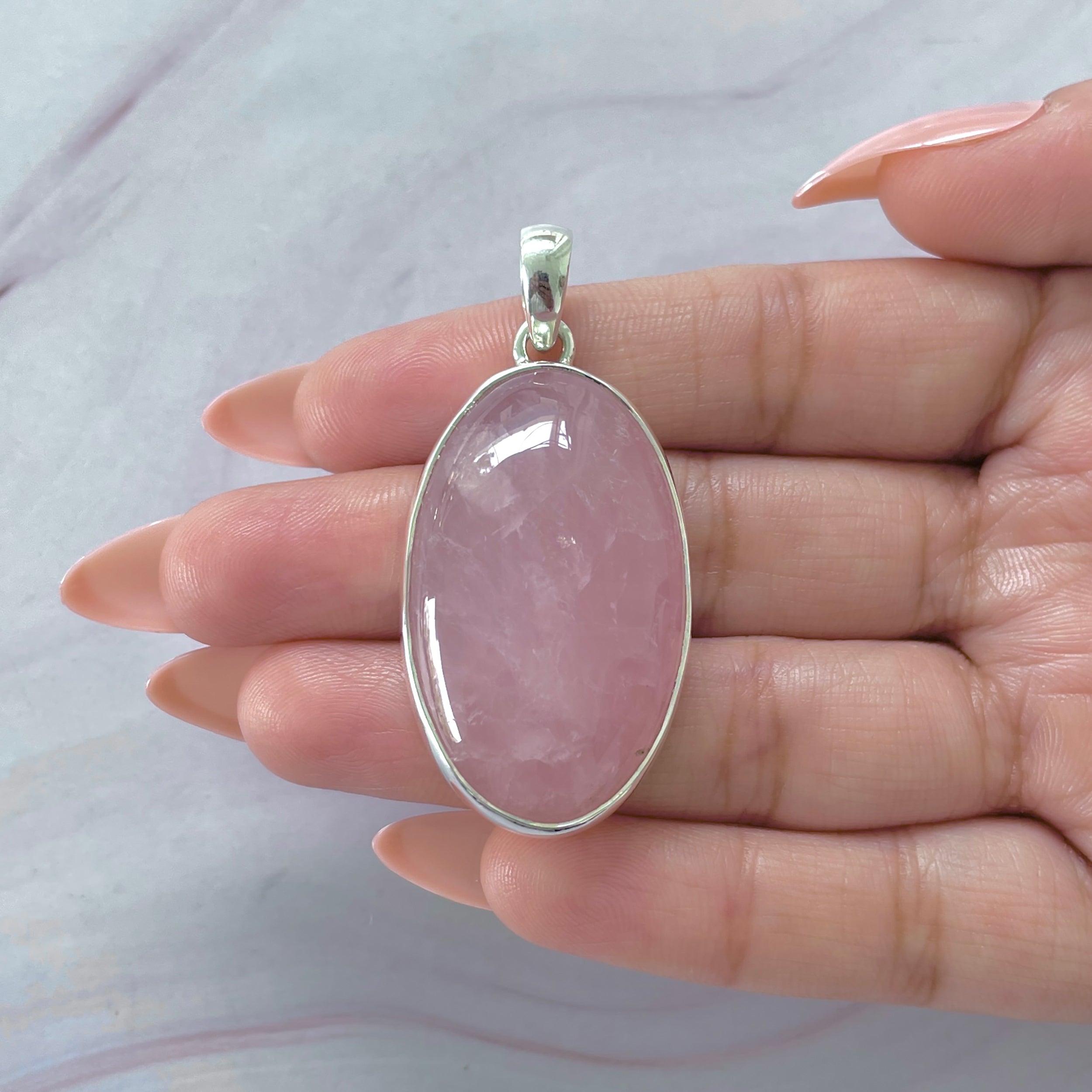 Rose Quartz Pendant-(RSQ-P-108.)