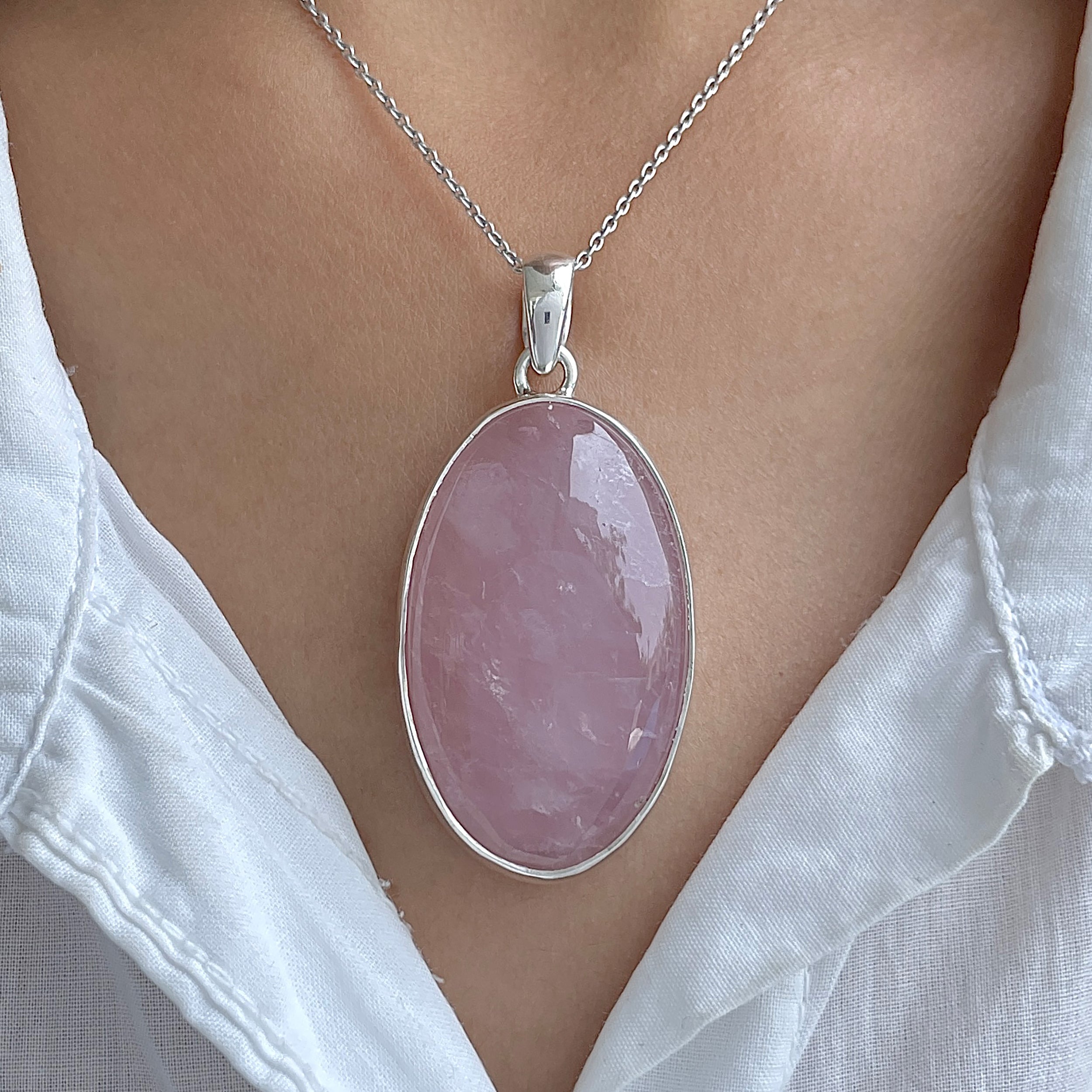 Rose Quartz Pendant-(RSQ-P-108.)