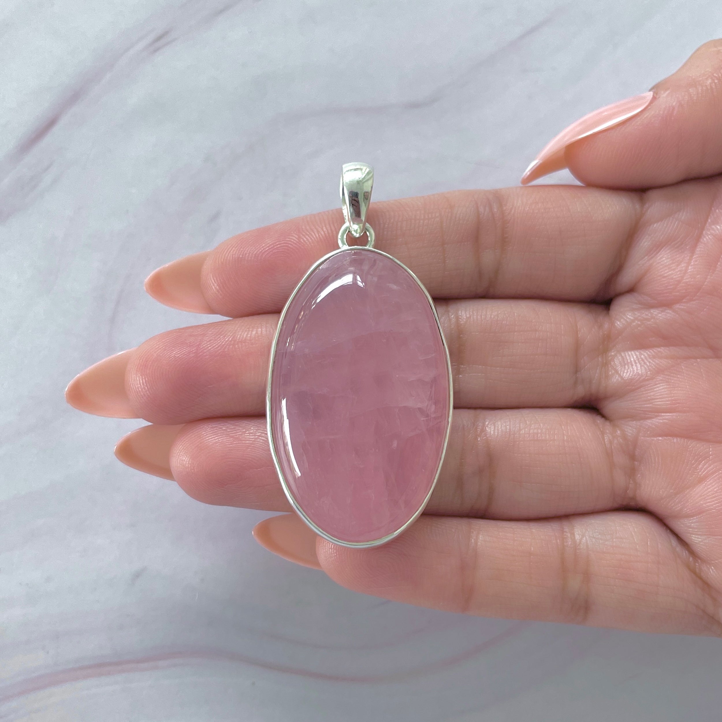 Rose Quartz Pendant-(RSQ-P-109.)