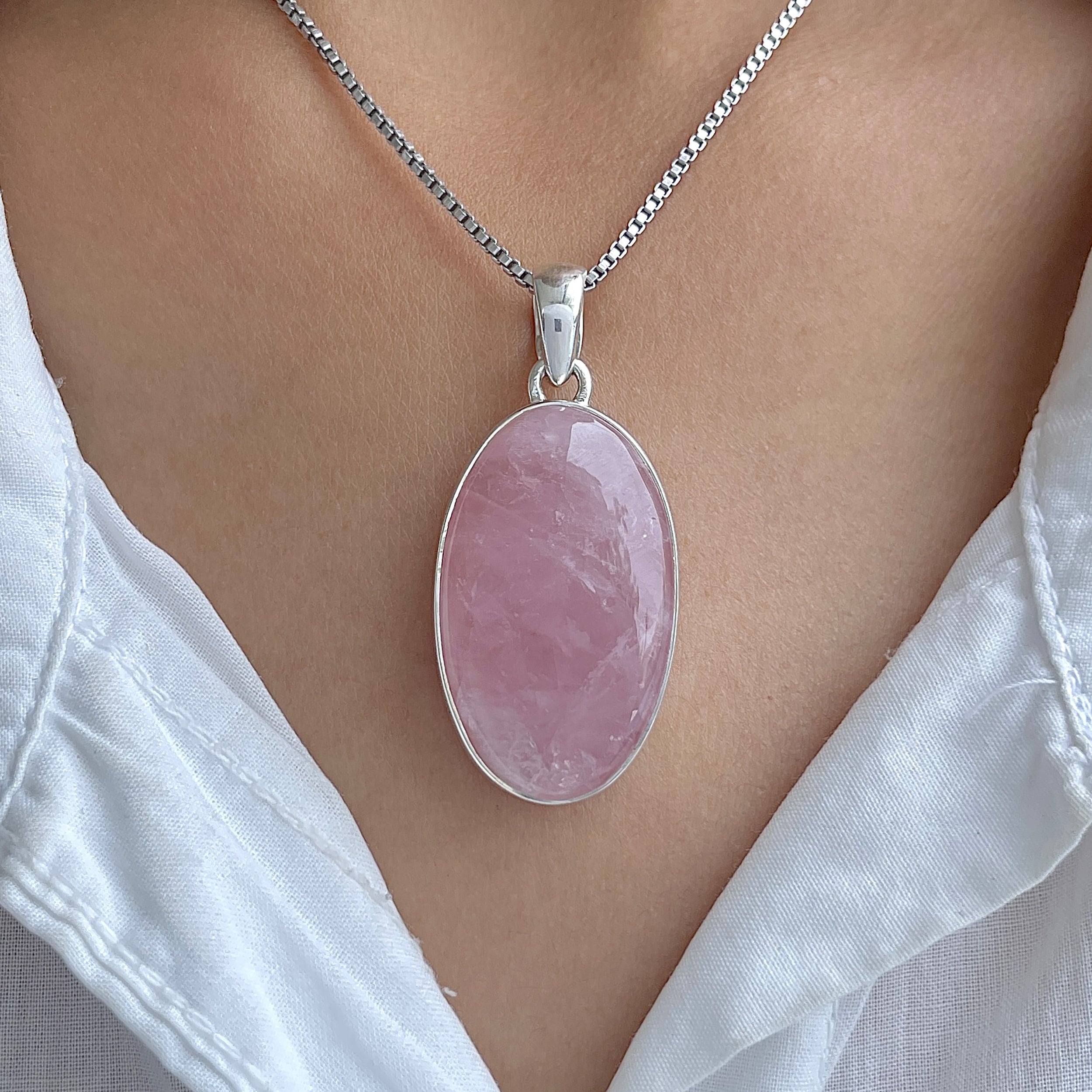 Rose Quartz Pendant-(RSQ-P-110.)