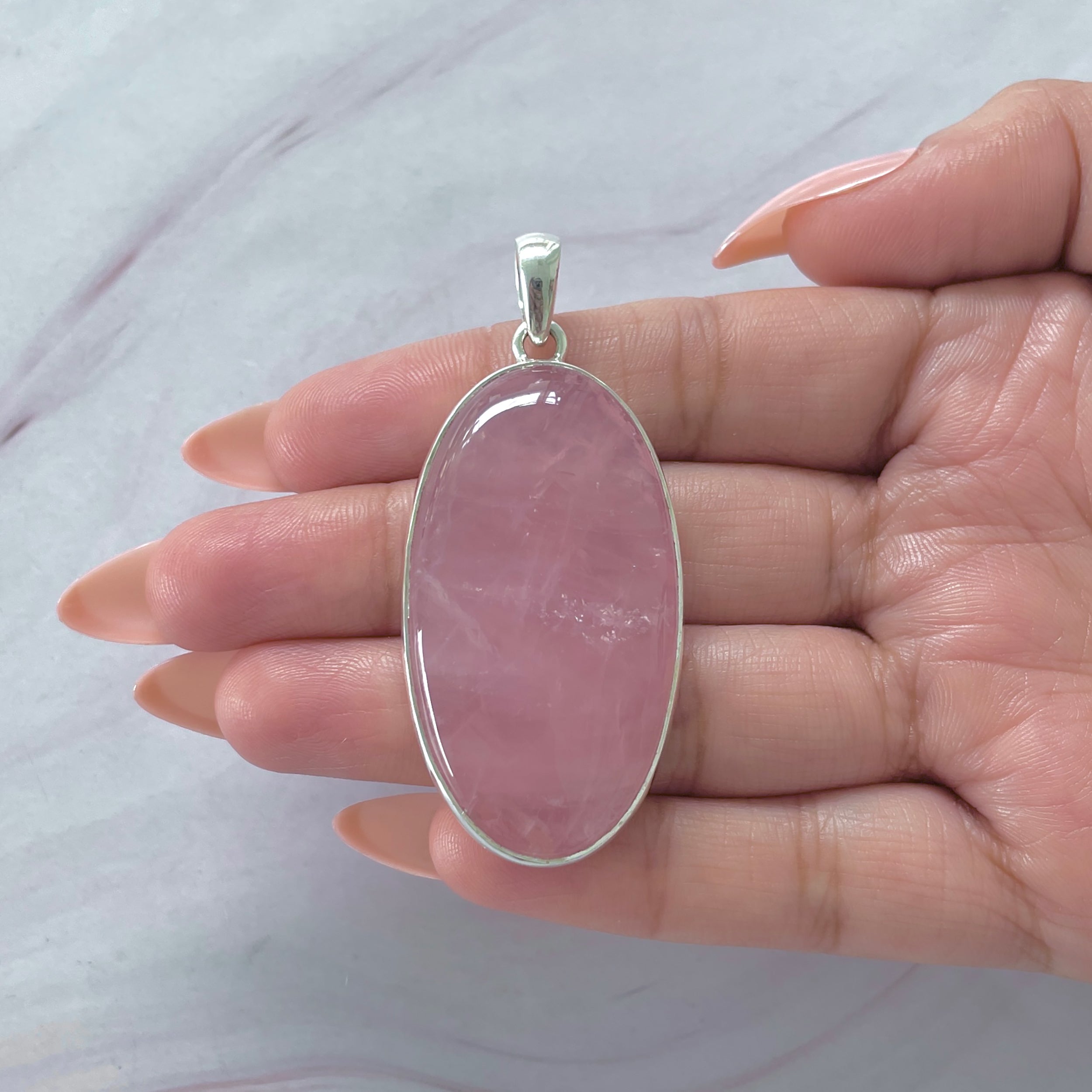Rose Quartz Pendant-(RSQ-P-112.)