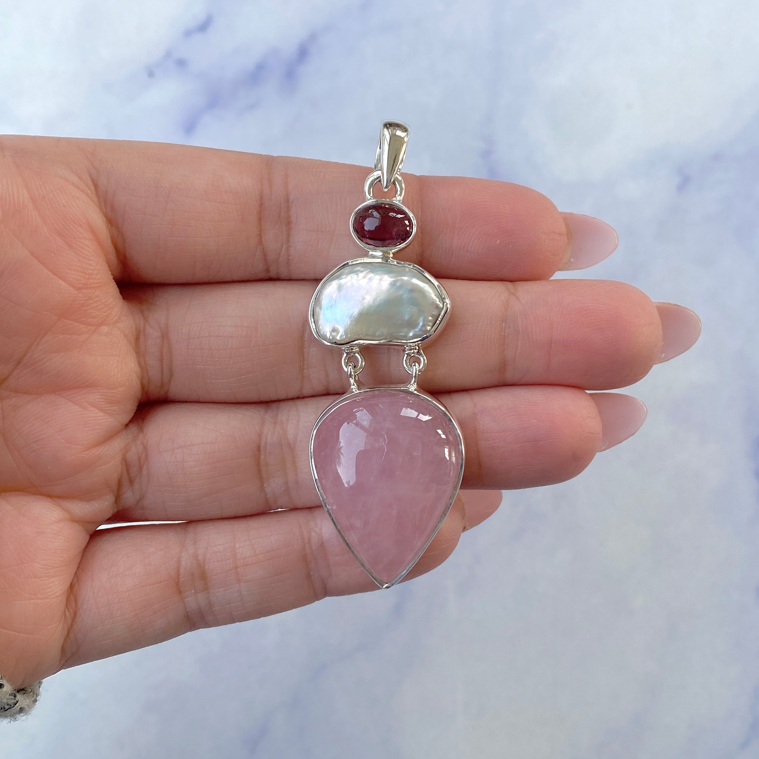 Rose Quartz Pendant-(RSQ-P-35.)