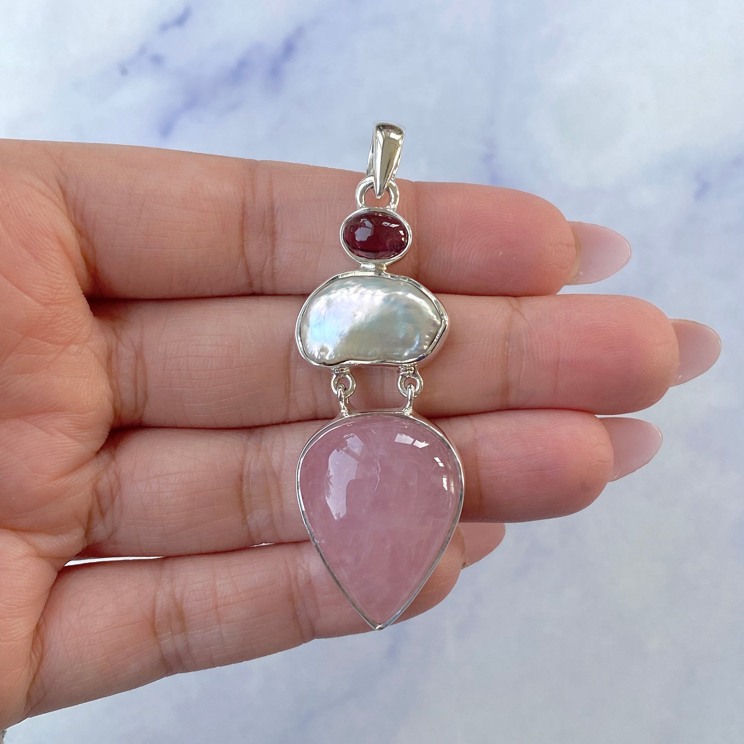 Rose Quartz Pendant-(RSQ-P-35.)