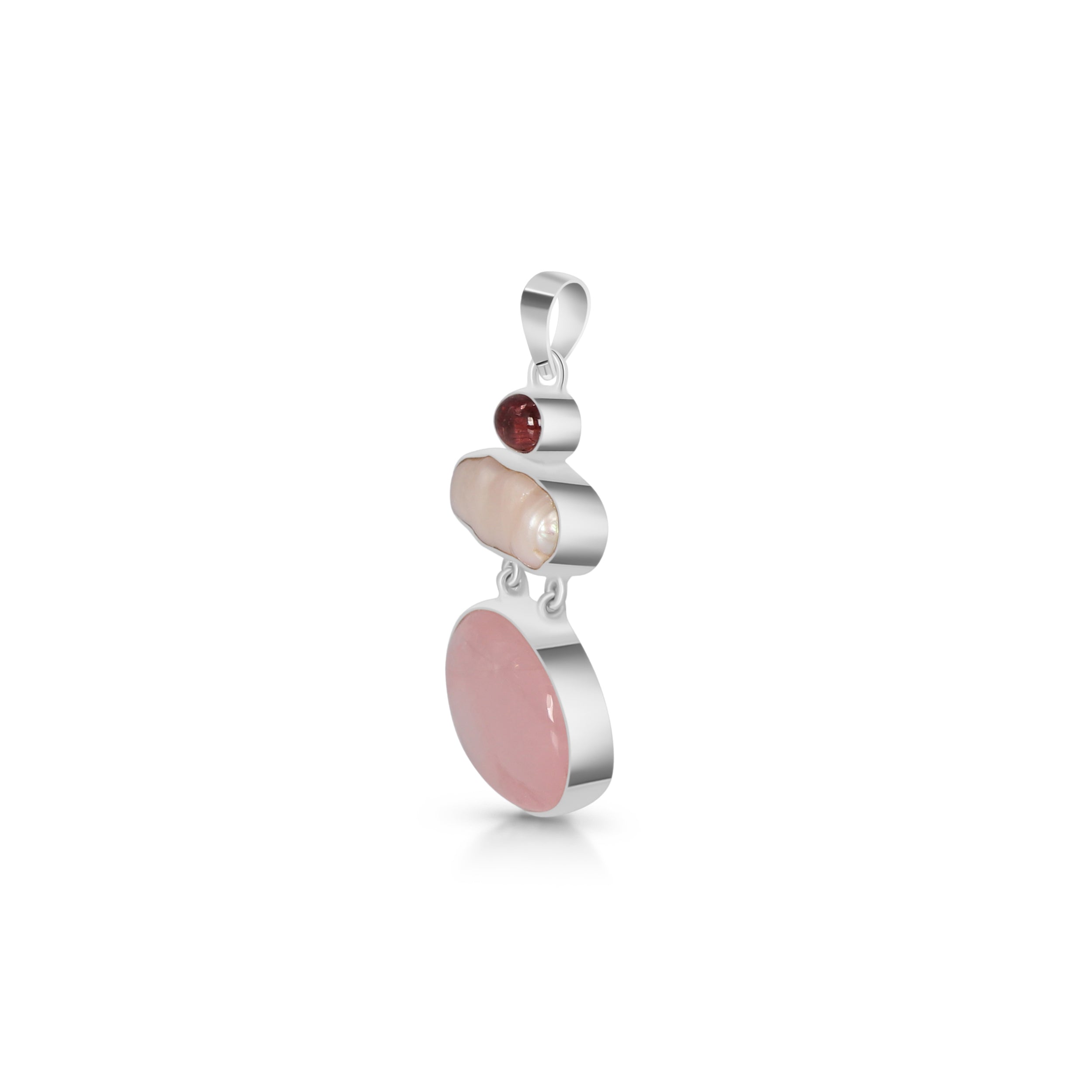 Rose Quartz Pendant-(RSQ-P-42.)
