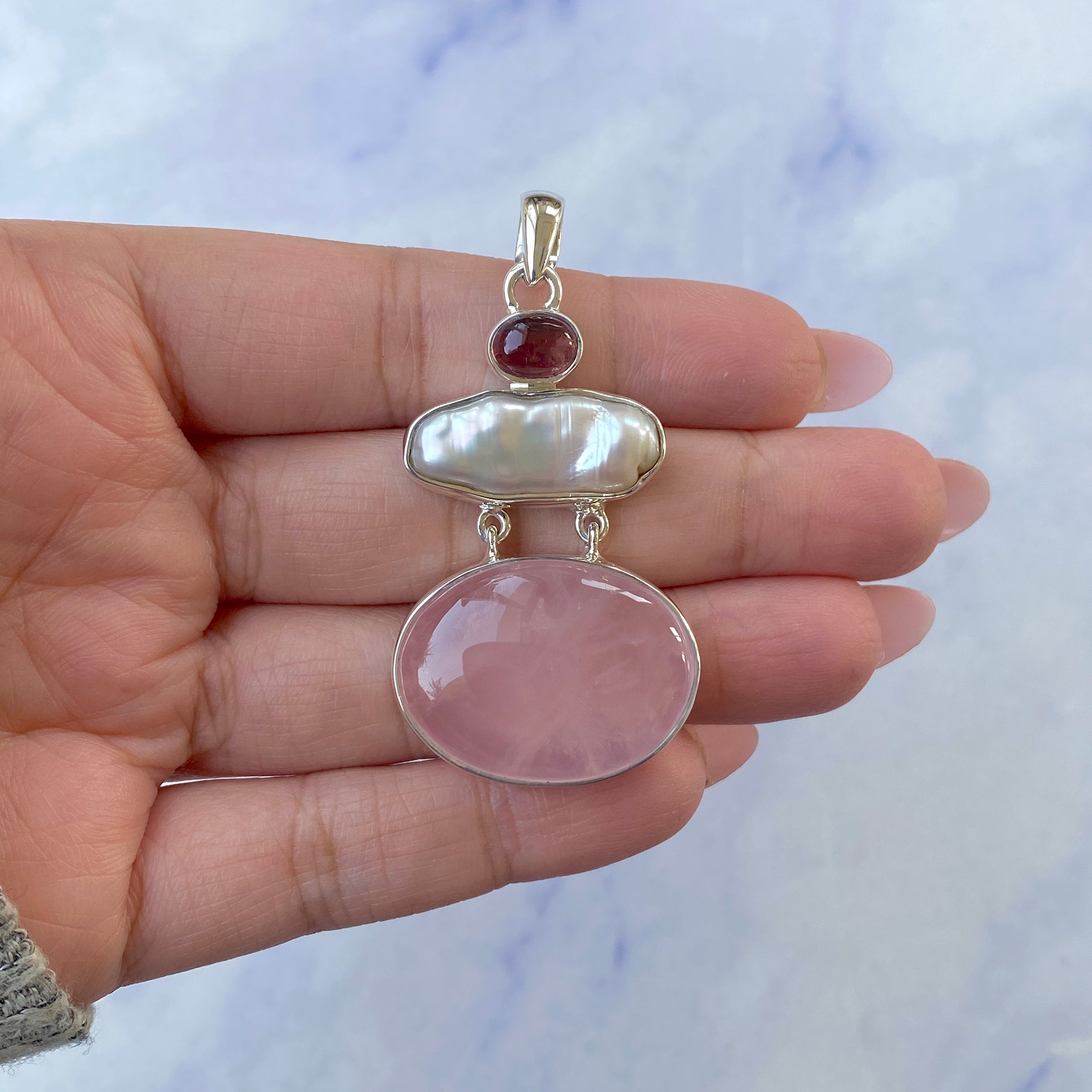 Rose Quartz Pendant-(RSQ-P-42.)