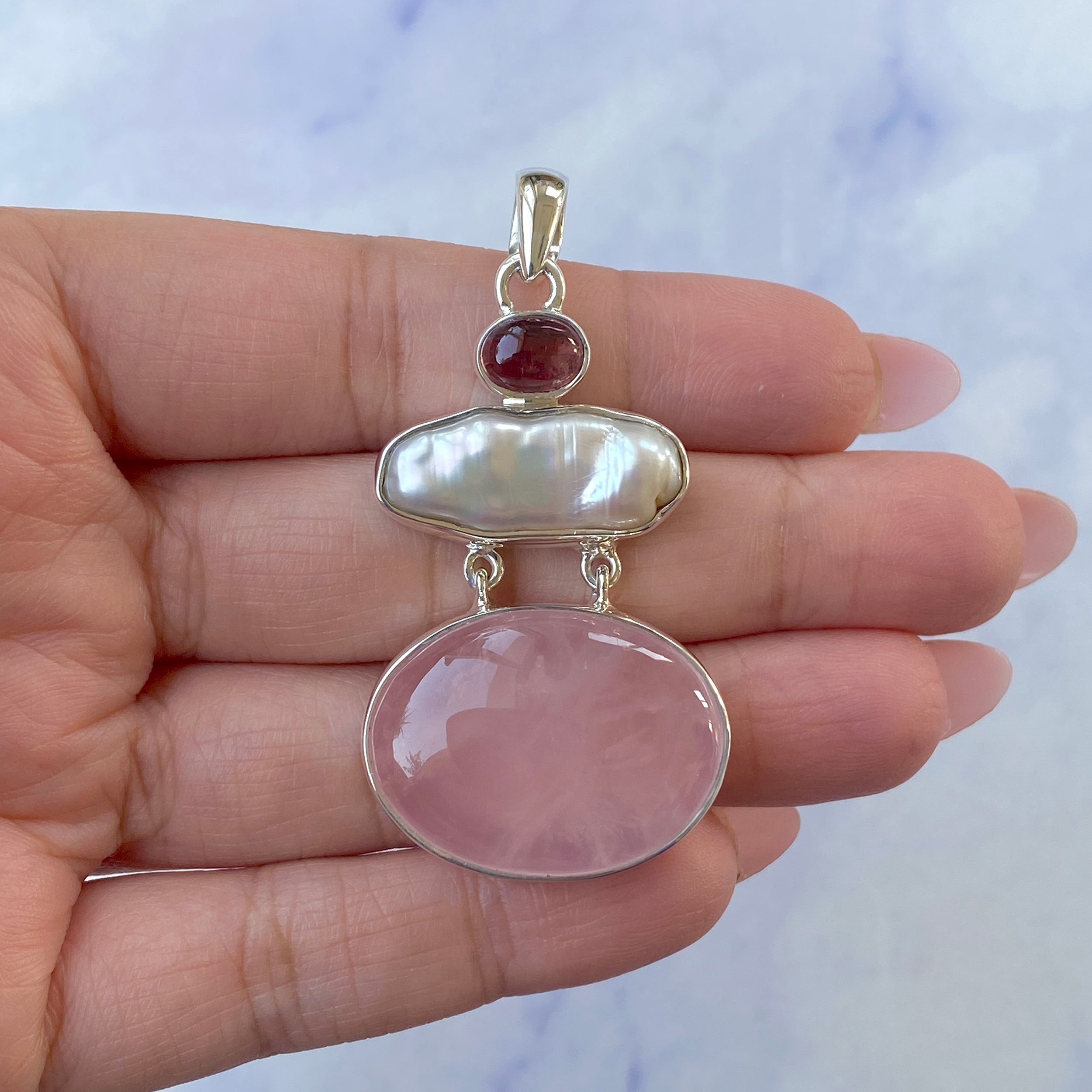 Rose Quartz Pendant-(RSQ-P-42.)