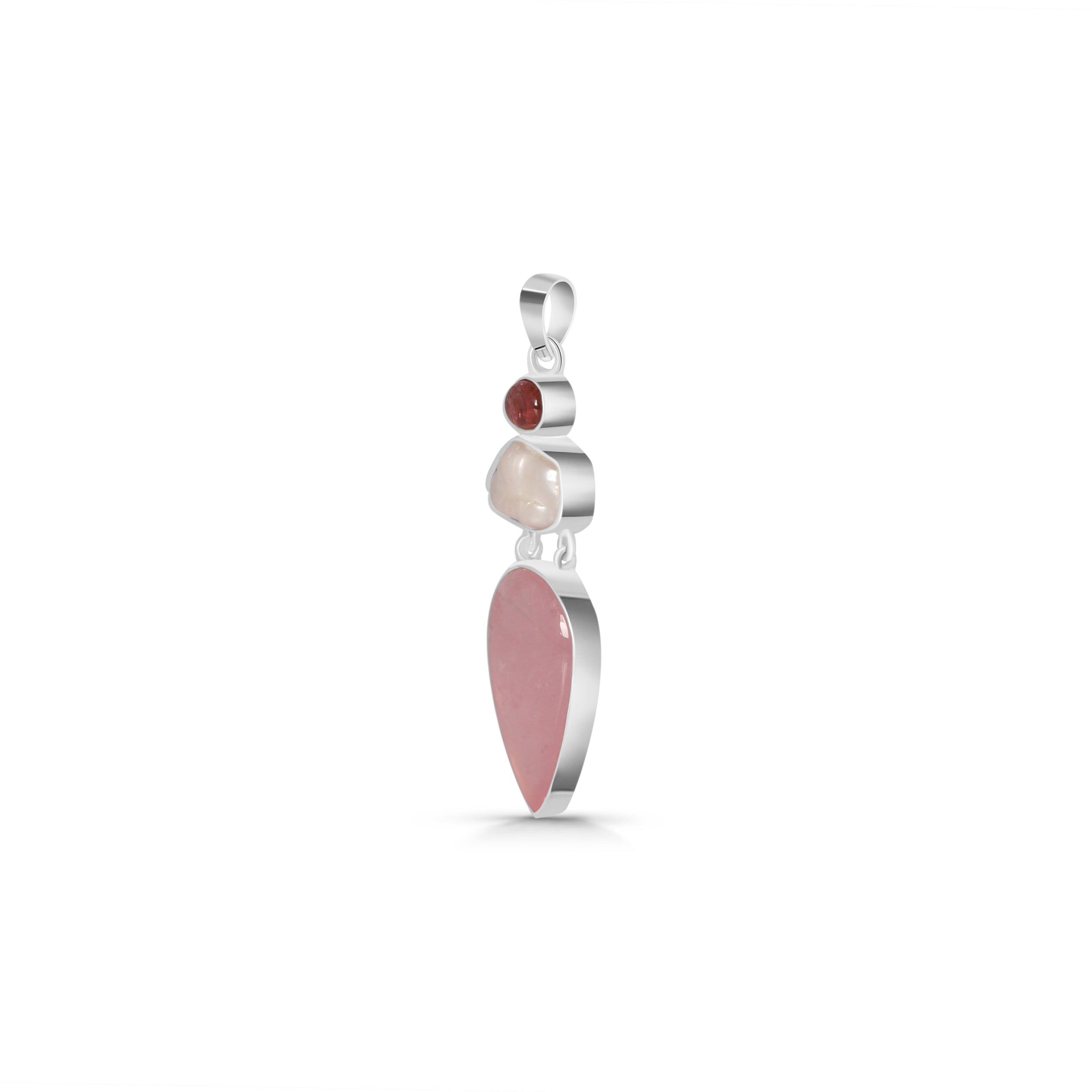 Rose Quartz Pendant-(RSQ-P-45.)