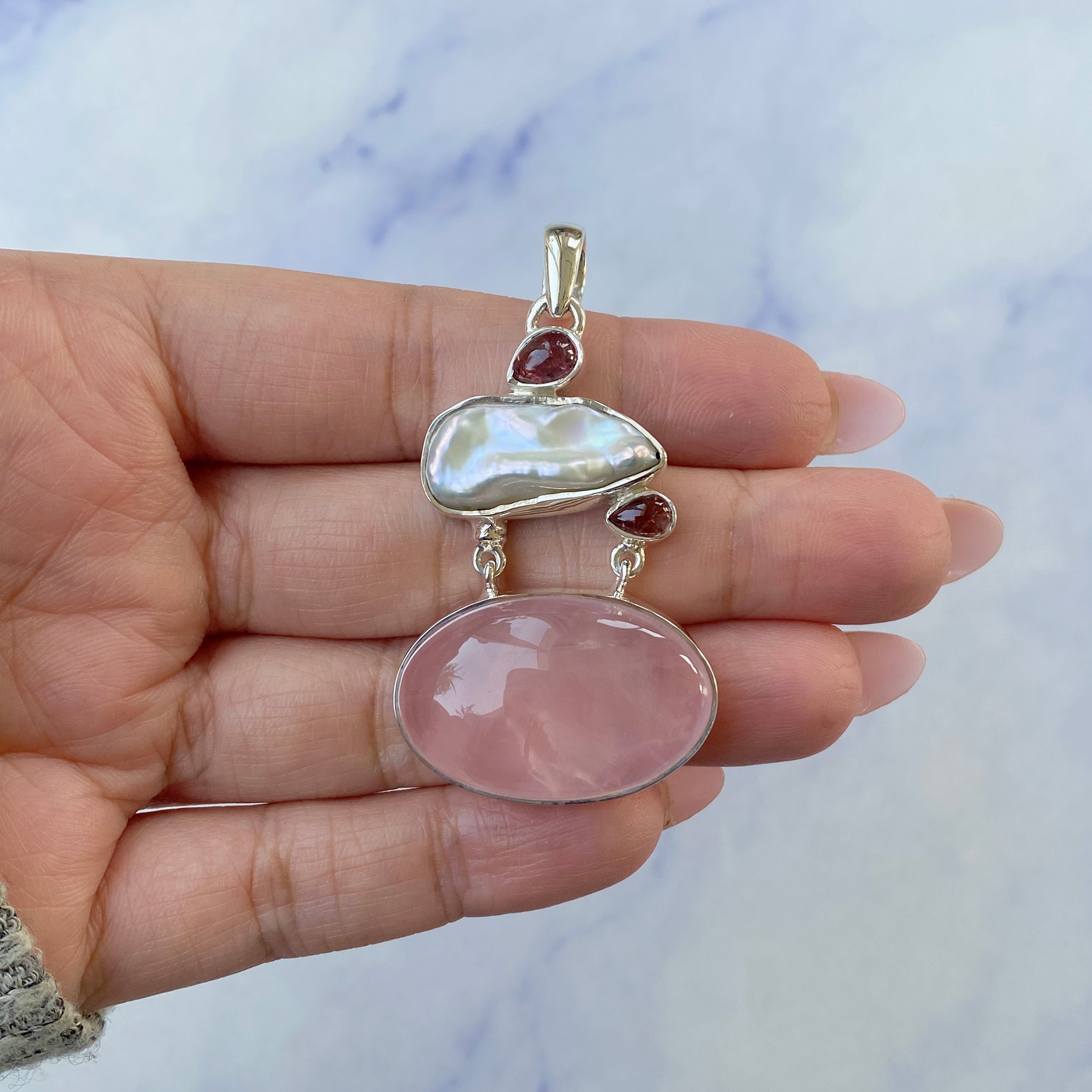 Rose Quartz Pendant-(RSQ-P-49.)