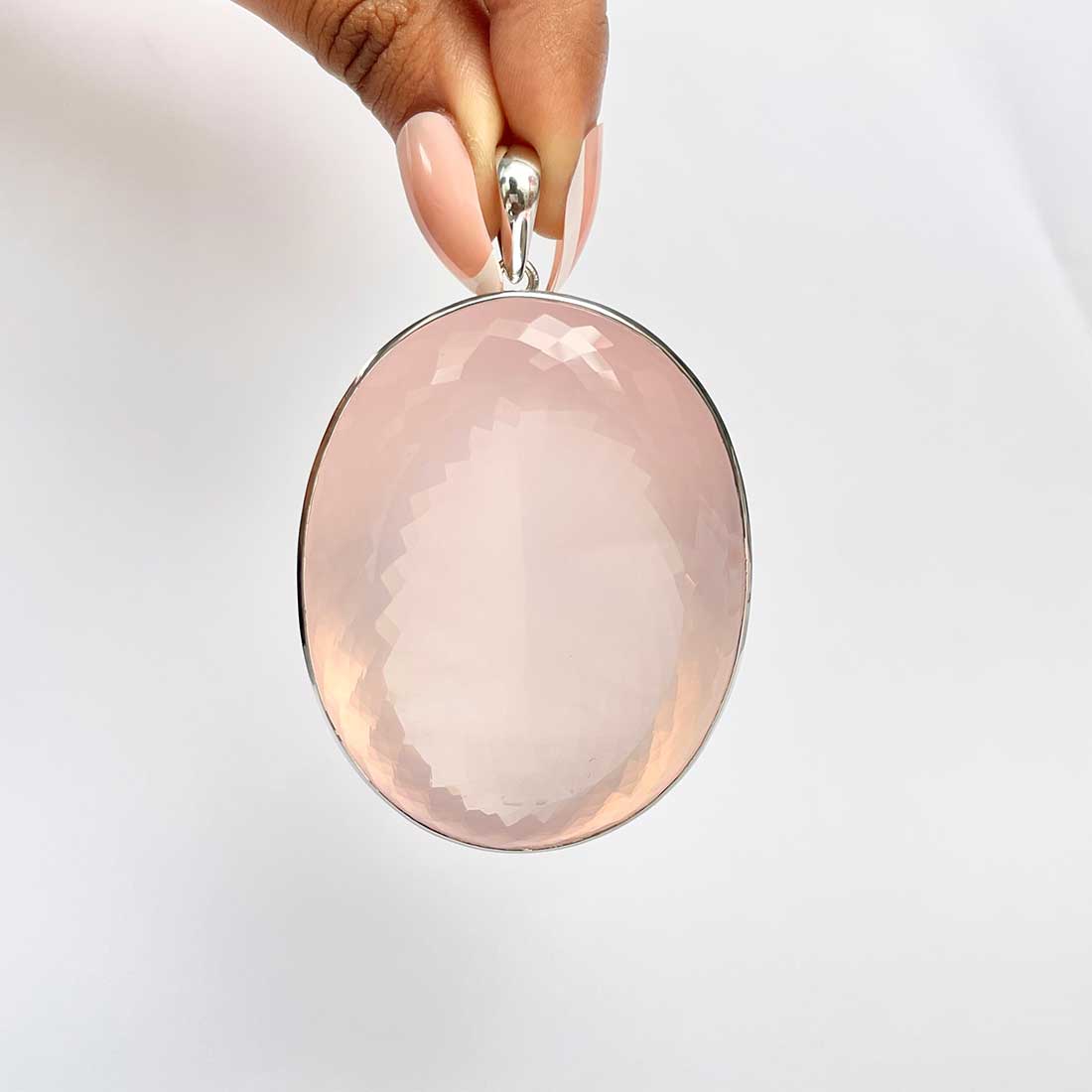 Rose Quartz Pendant-(RSQ-P-52.)