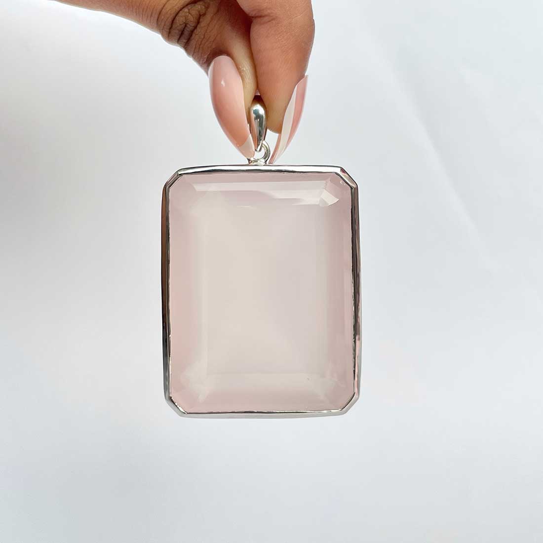 Rose Quartz Pendant-(RSQ-P-53.)