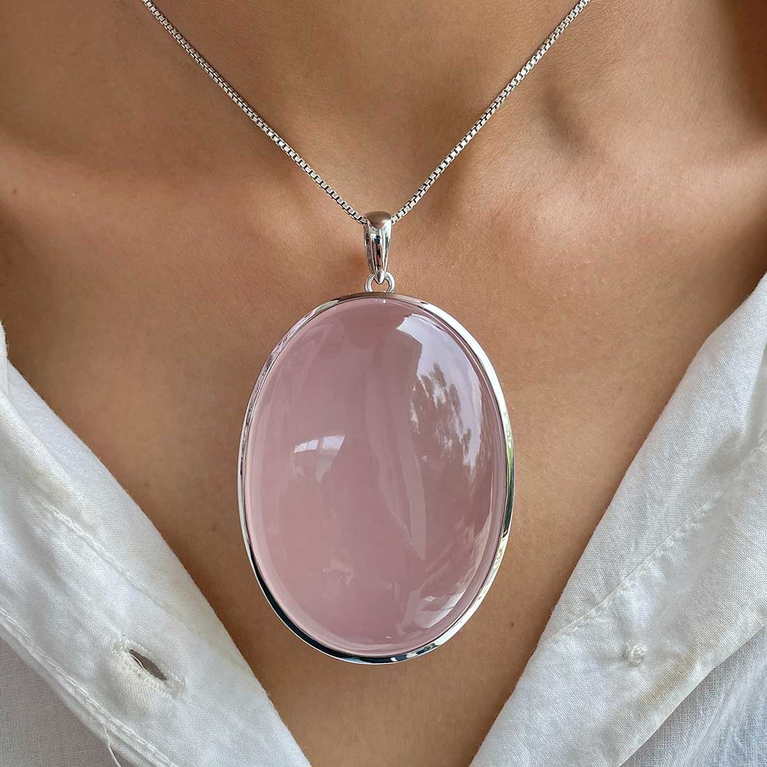 Rose Quartz Pendant-(RSQ-P-57.)