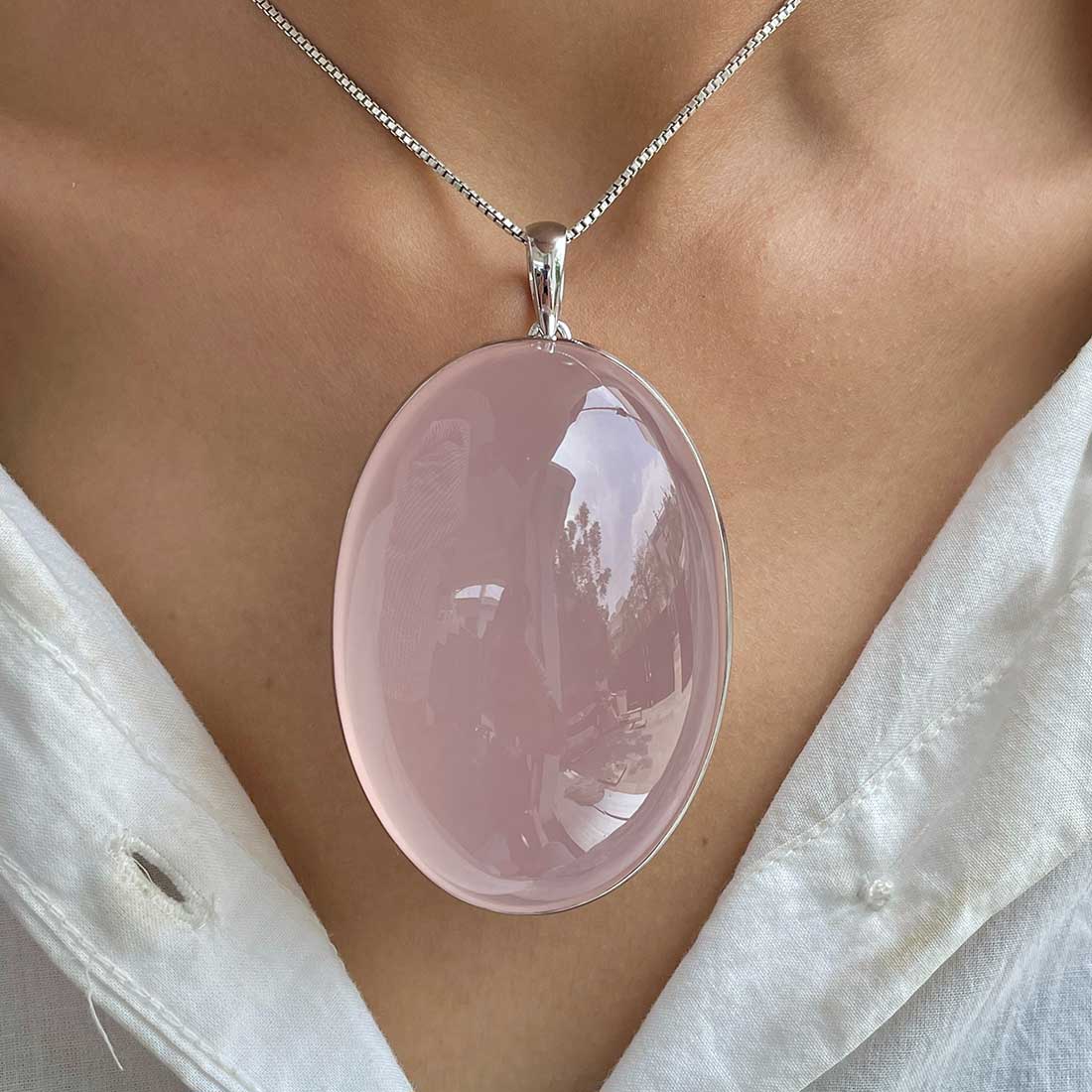 Rose Quartz Pendant-(RSQ-P-59.)