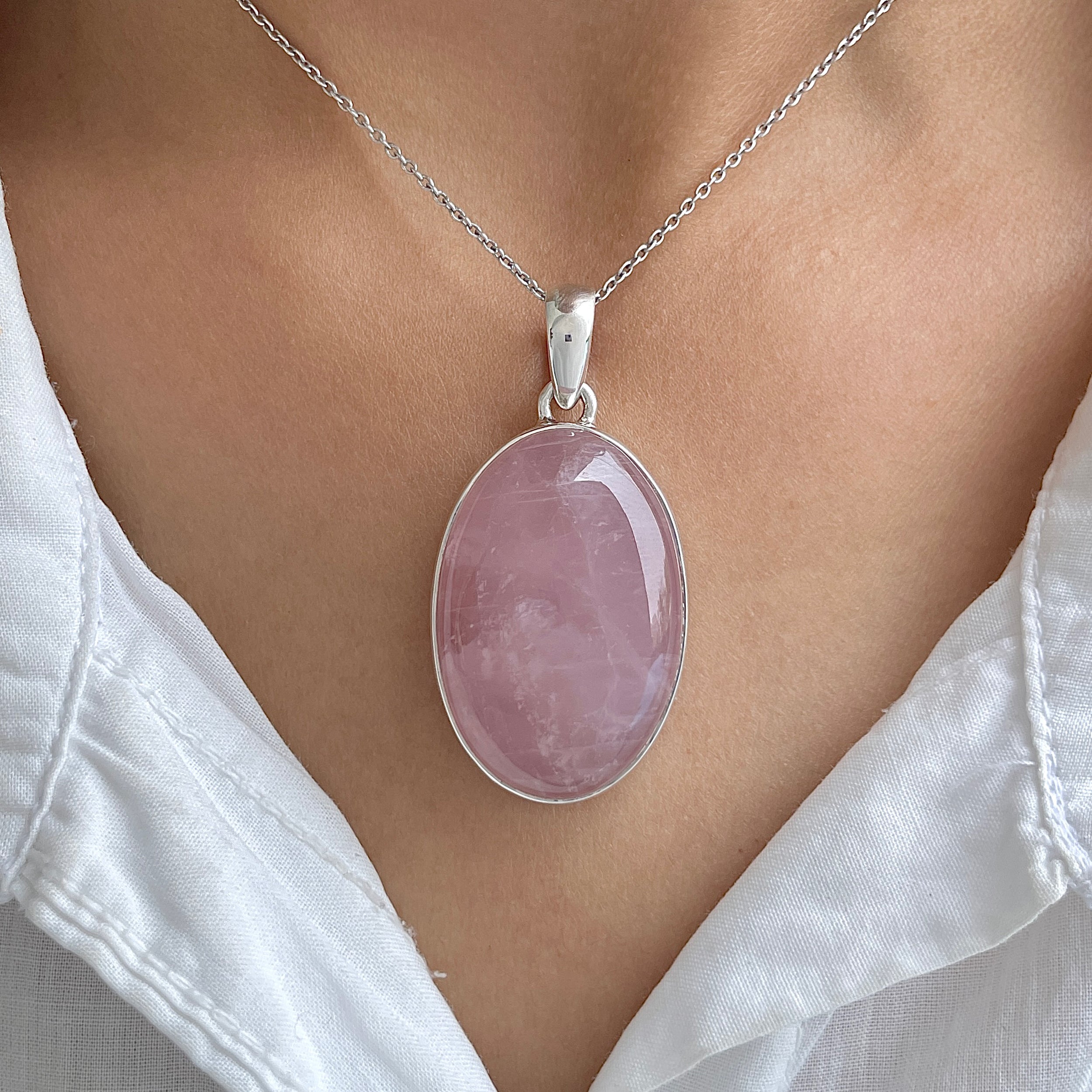 Rose Quartz Pendant-(RSQ-P-62.)