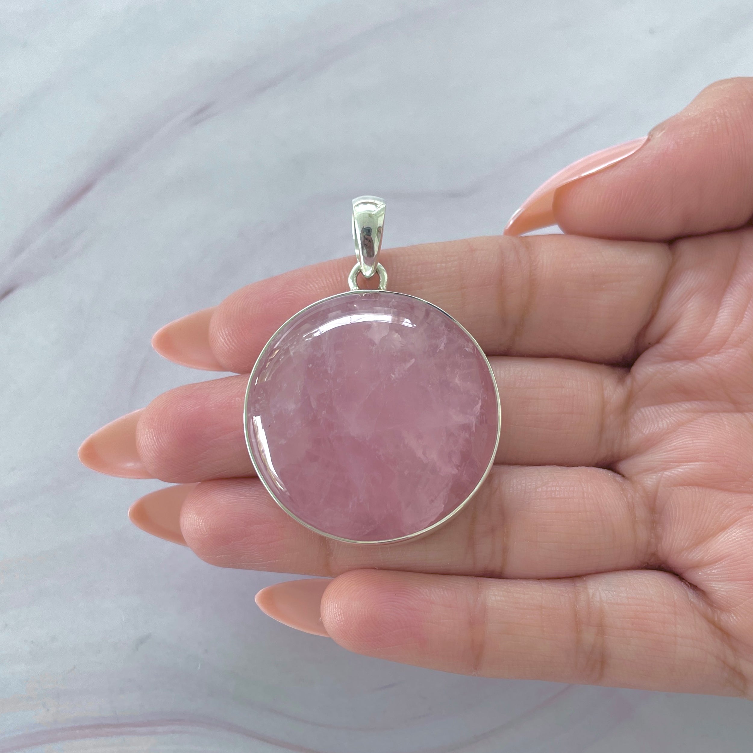 Rose Quartz Pendant-(RSQ-P-63.)