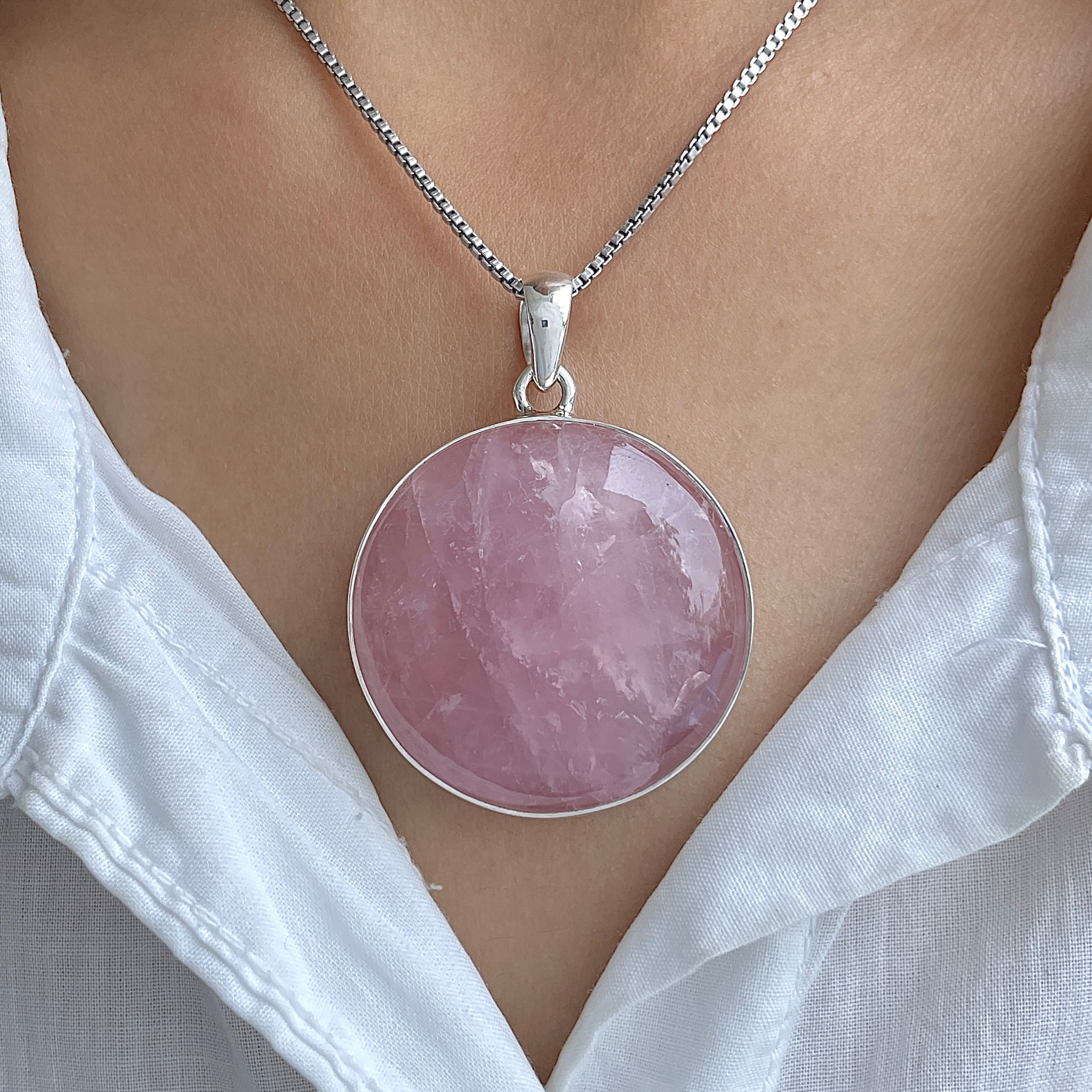 Rose Quartz Pendant-(RSQ-P-63.)