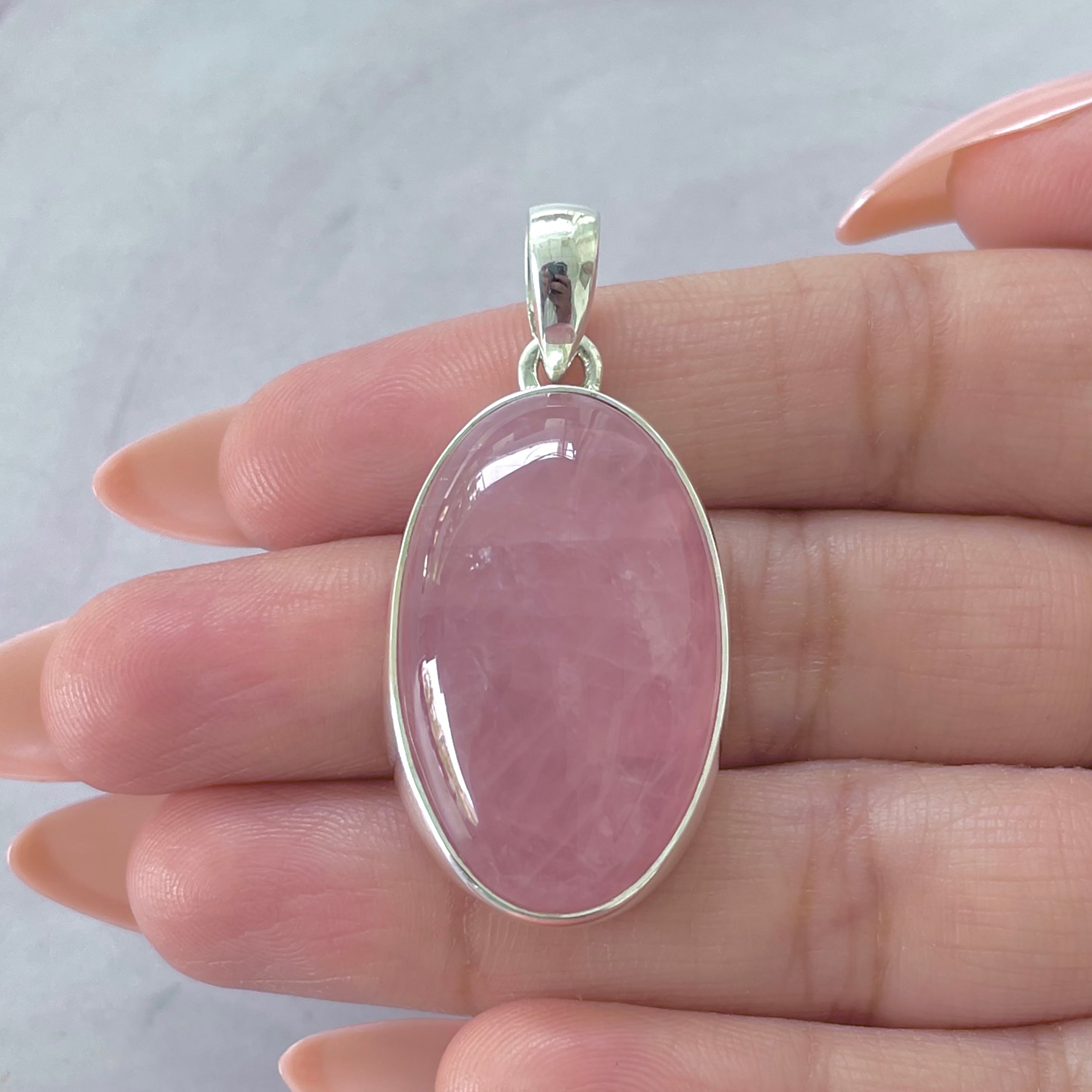 Rose Quartz Pendant-(RSQ-P-64.)
