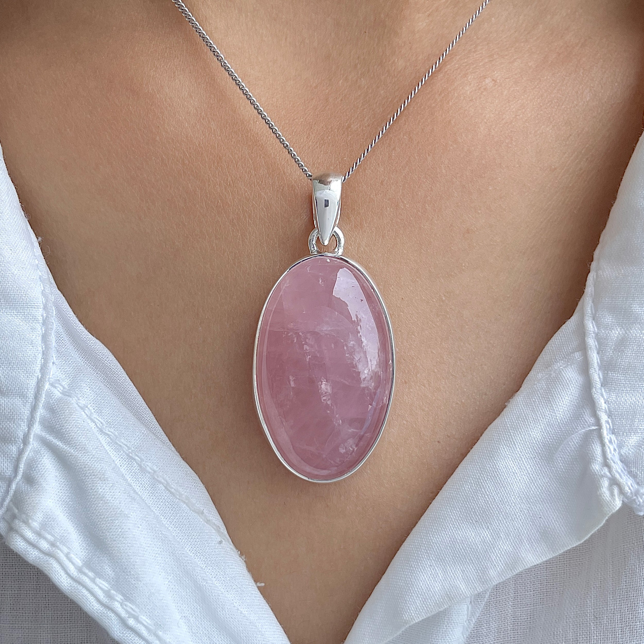 Rose Quartz Pendant-(RSQ-P-64.)